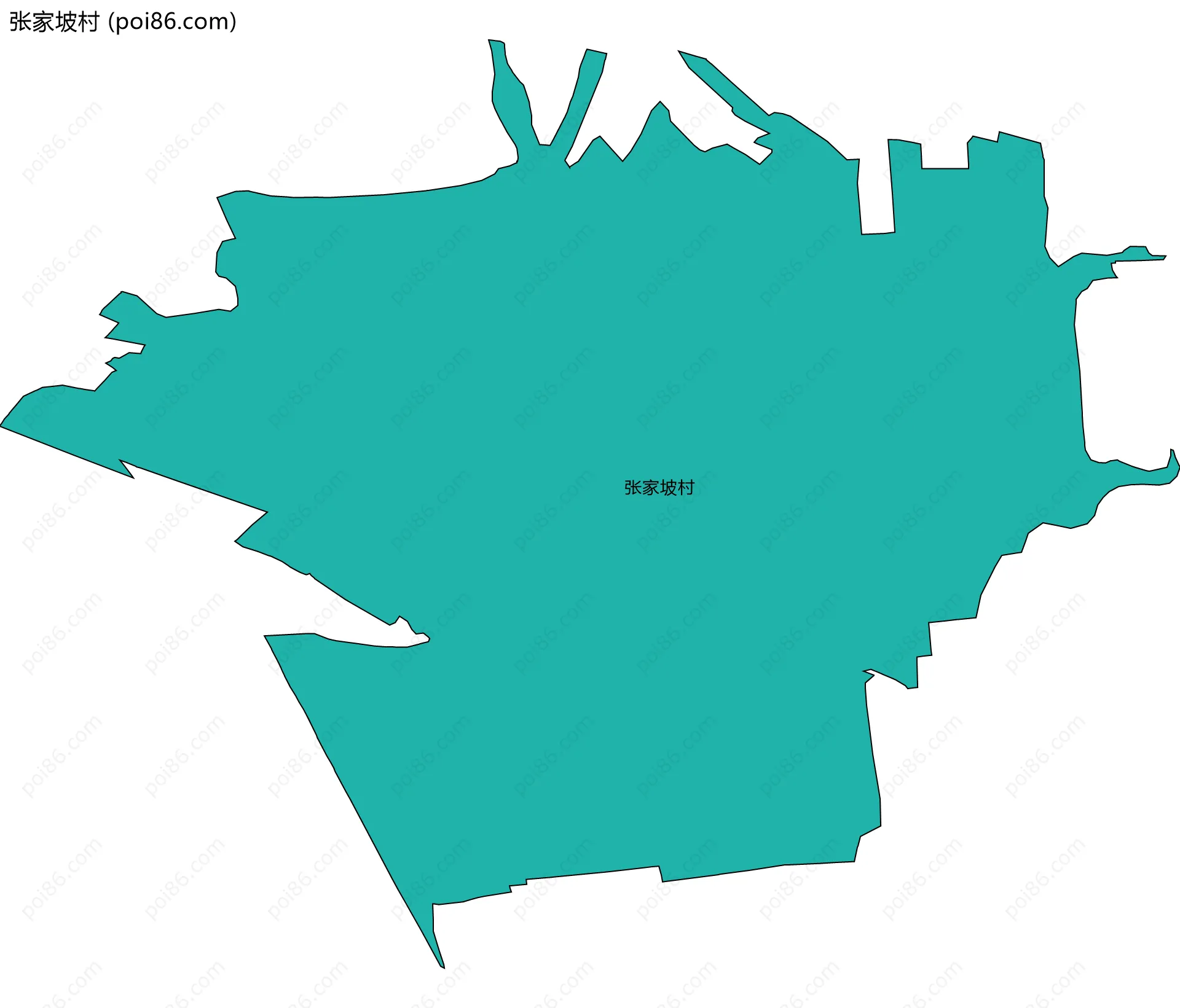 张家坡村边界地图
