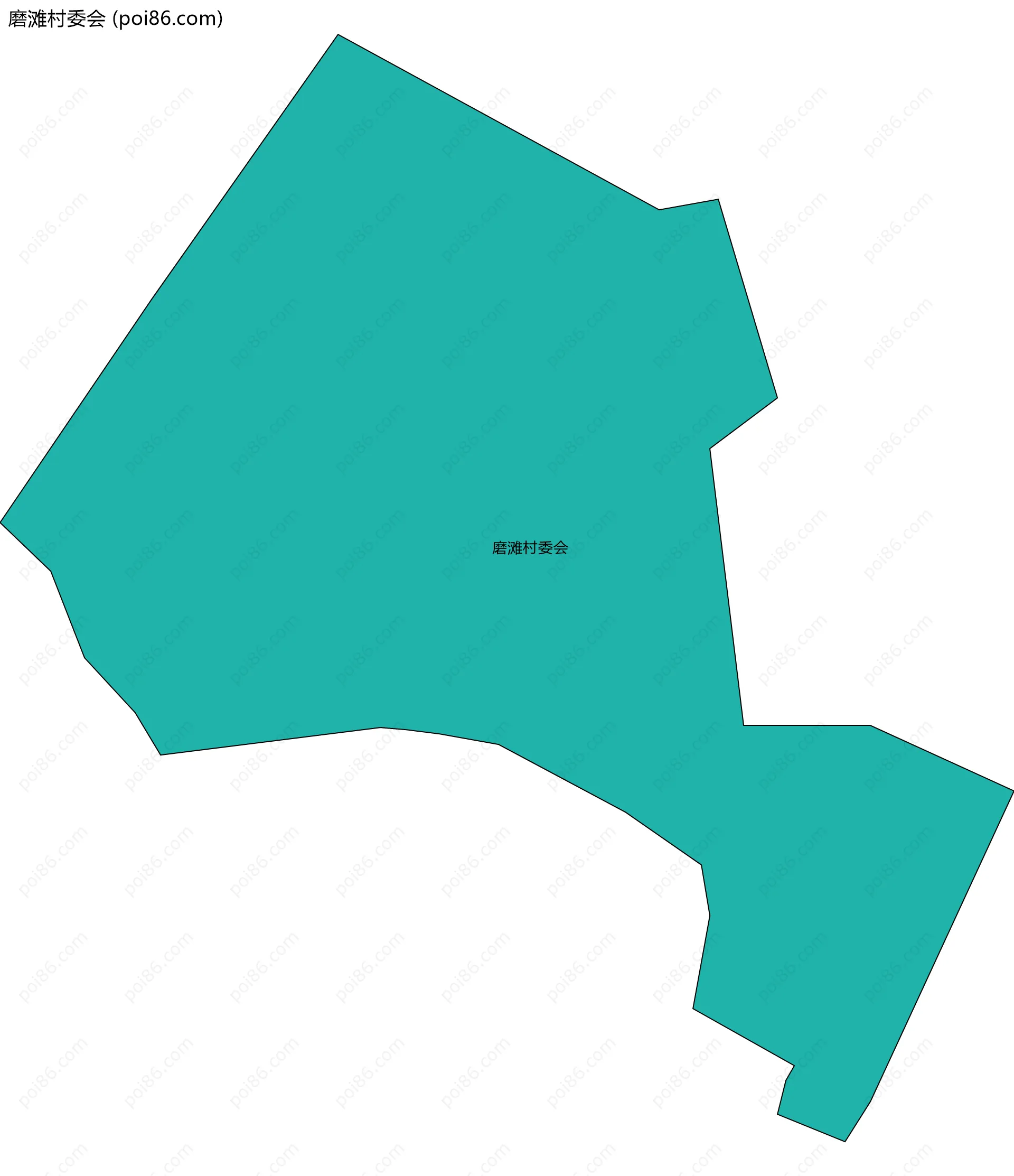 磨滩村委会边界地图