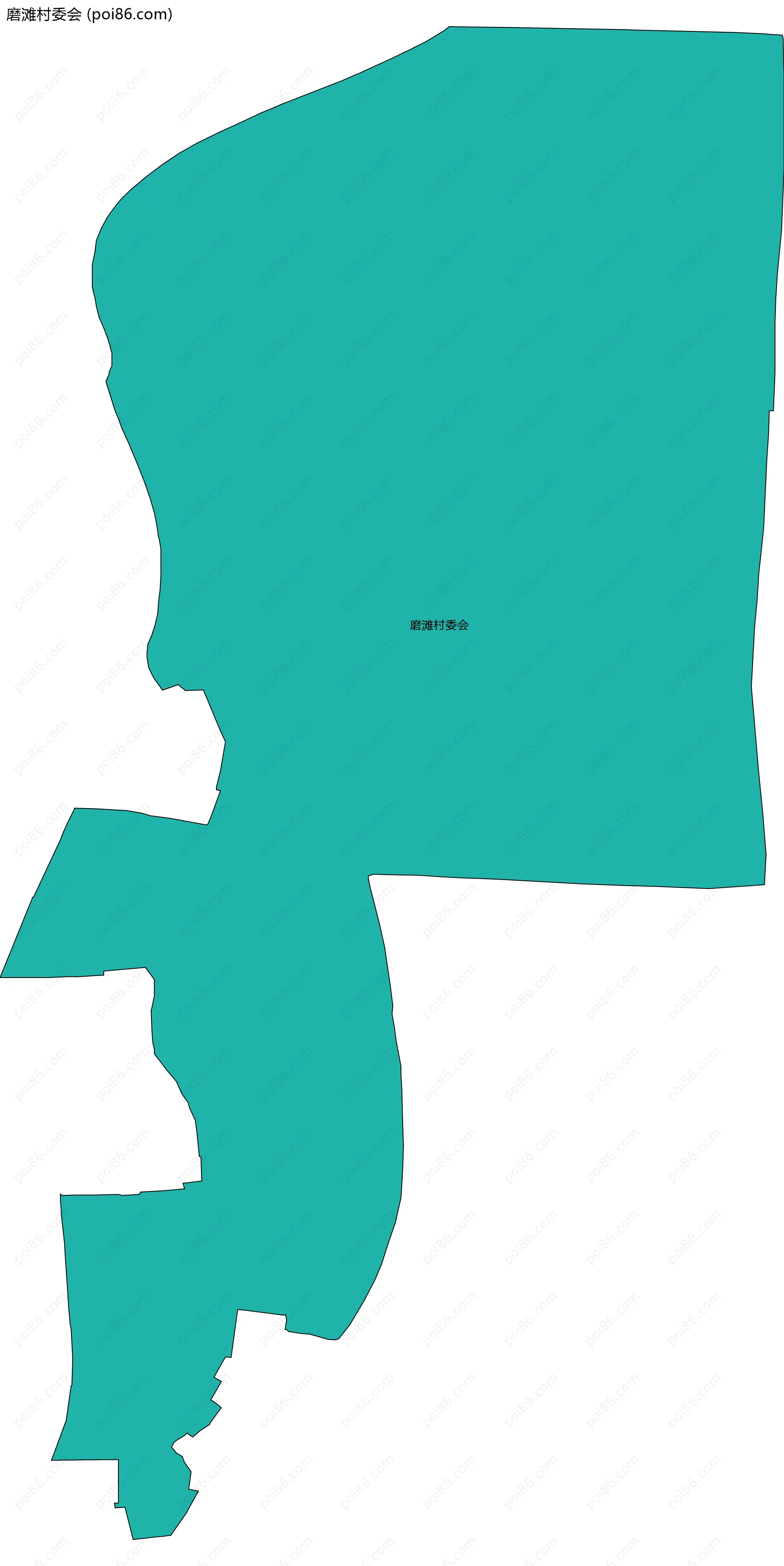 磨滩村委会边界地图