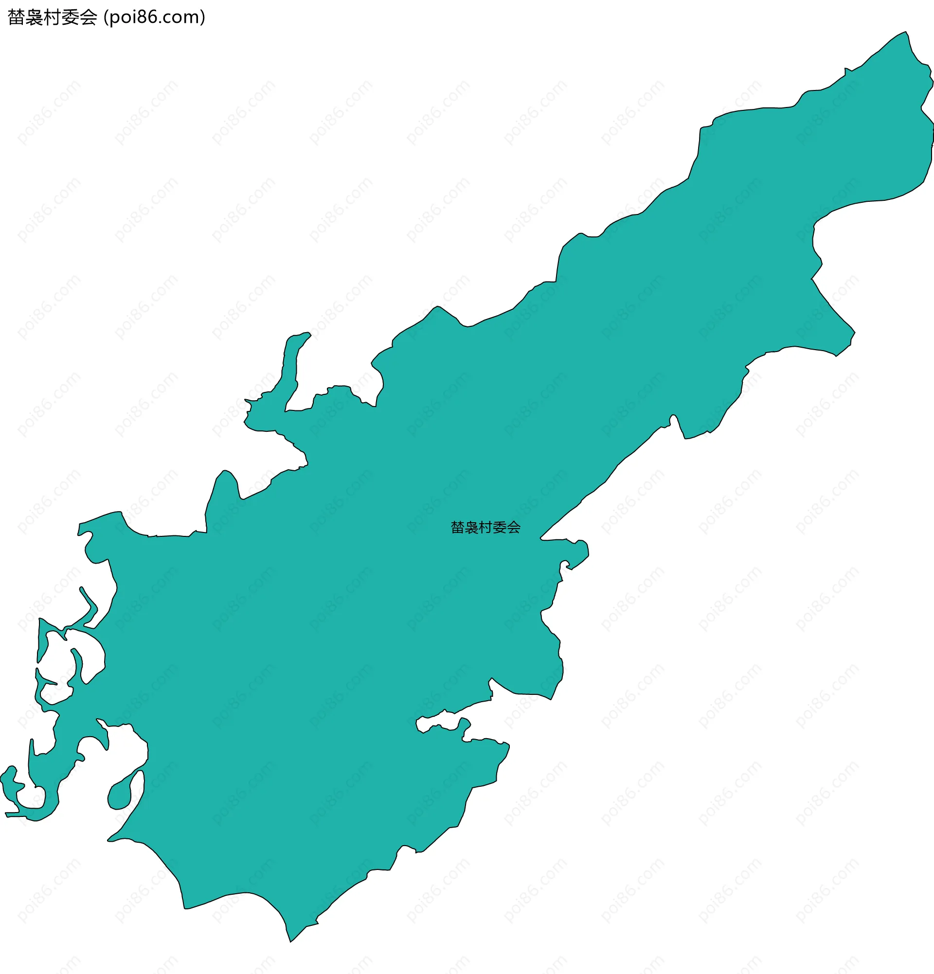 榃袅村委会边界地图