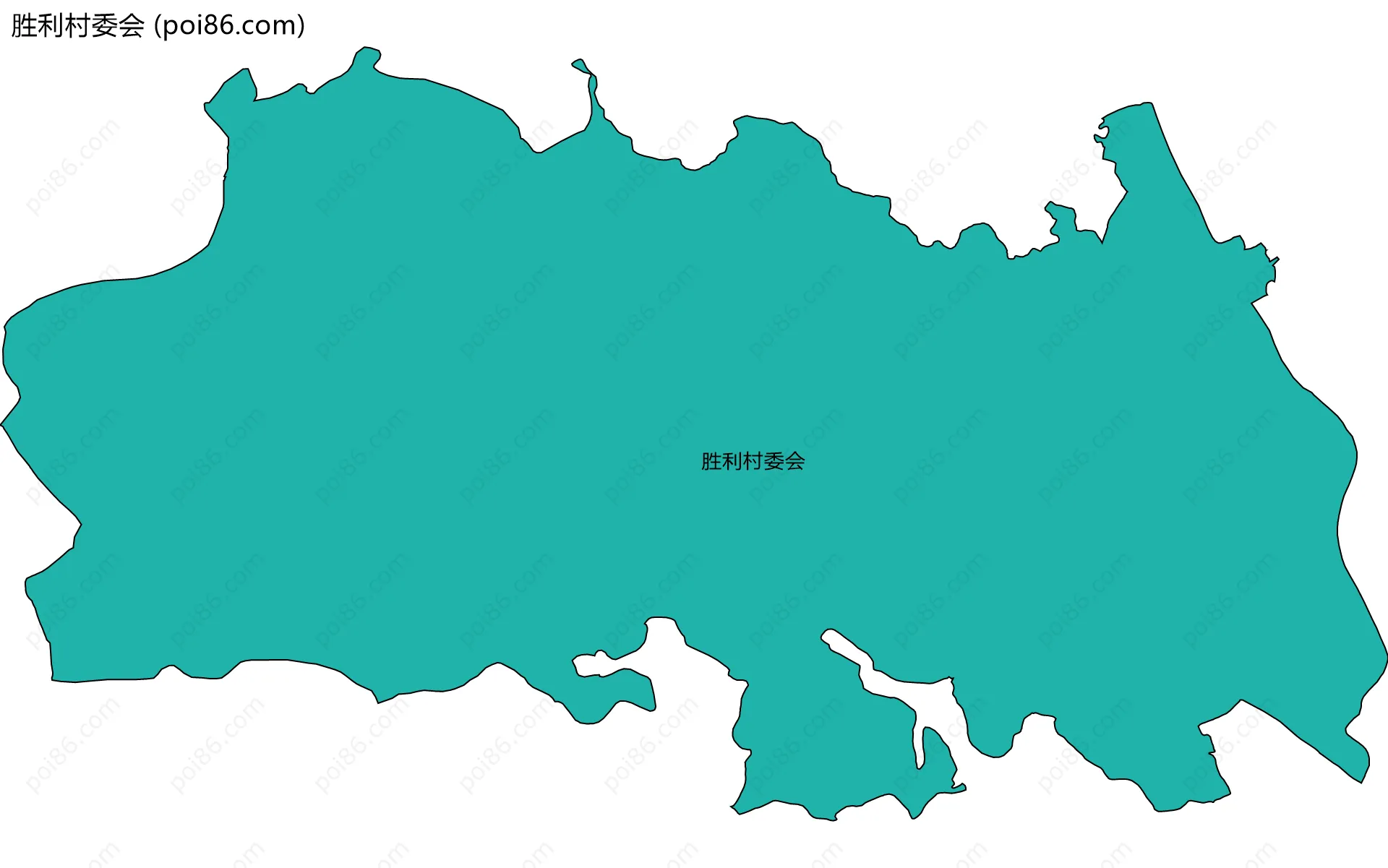 胜利村委会边界地图