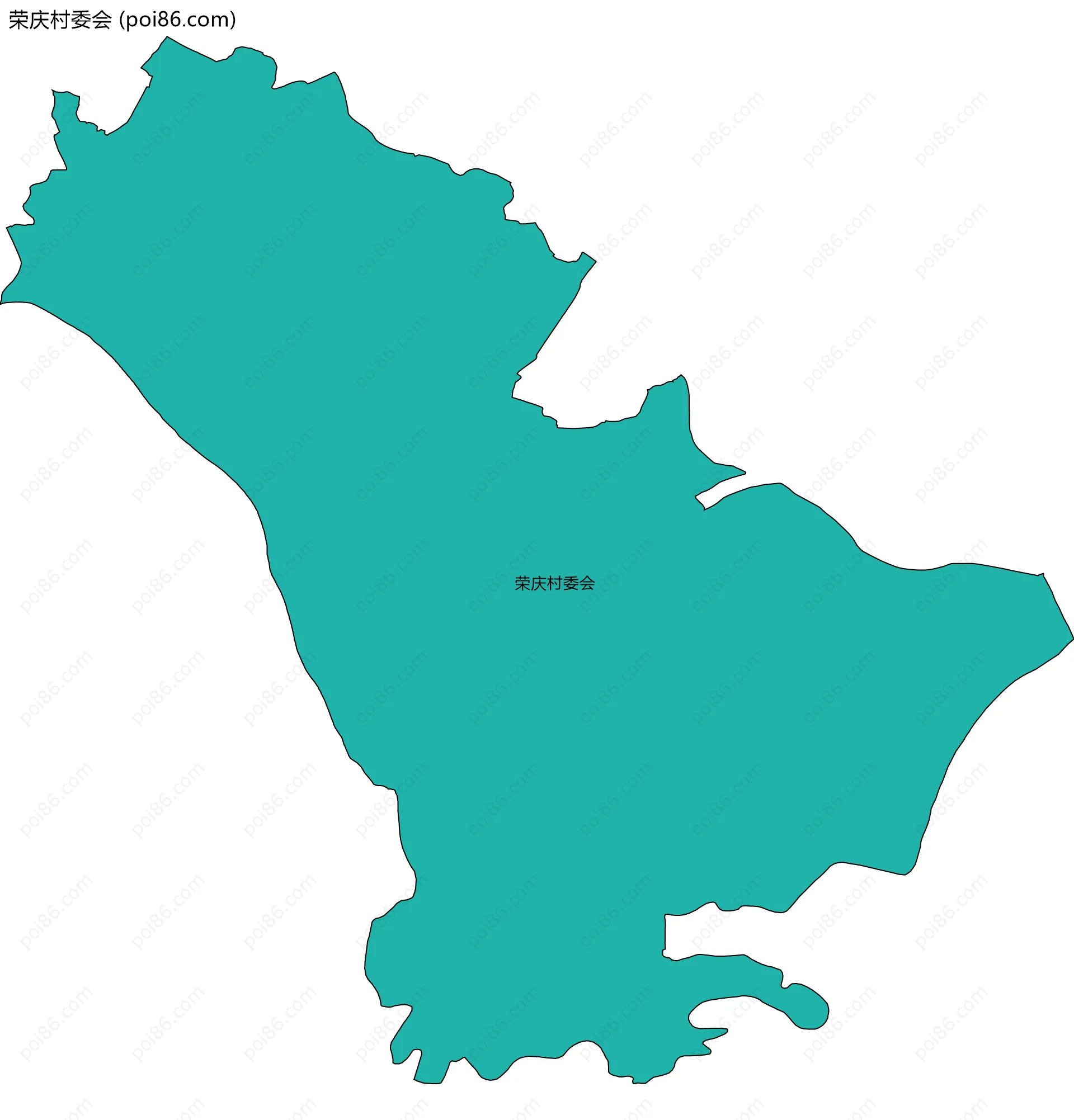荣庆村委会边界地图