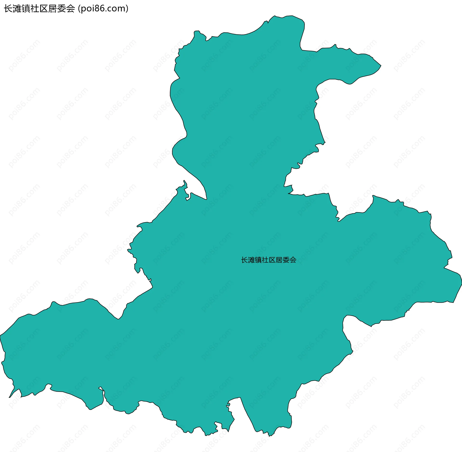 长滩镇社区居委会边界地图