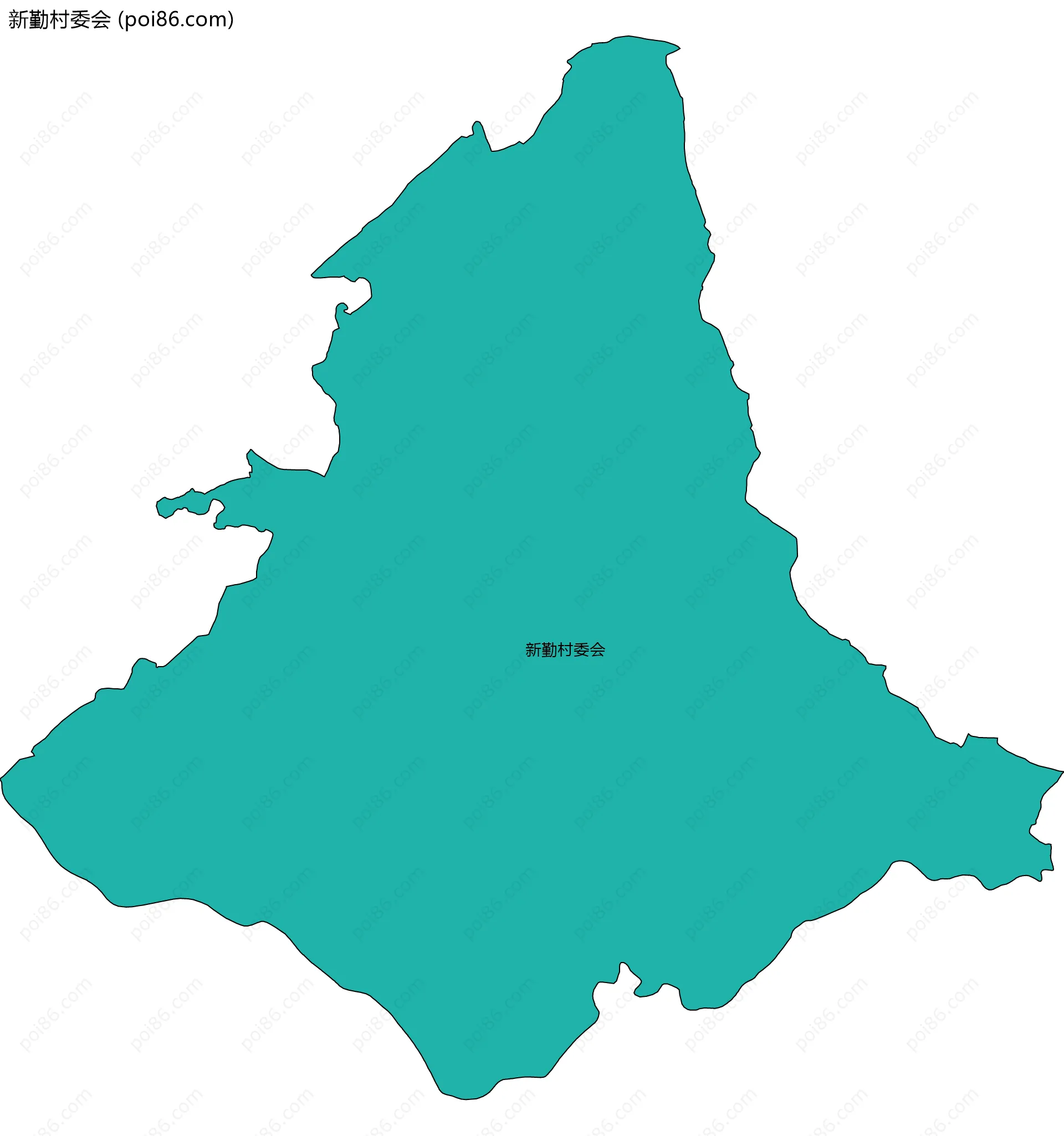 新勤村委会边界地图