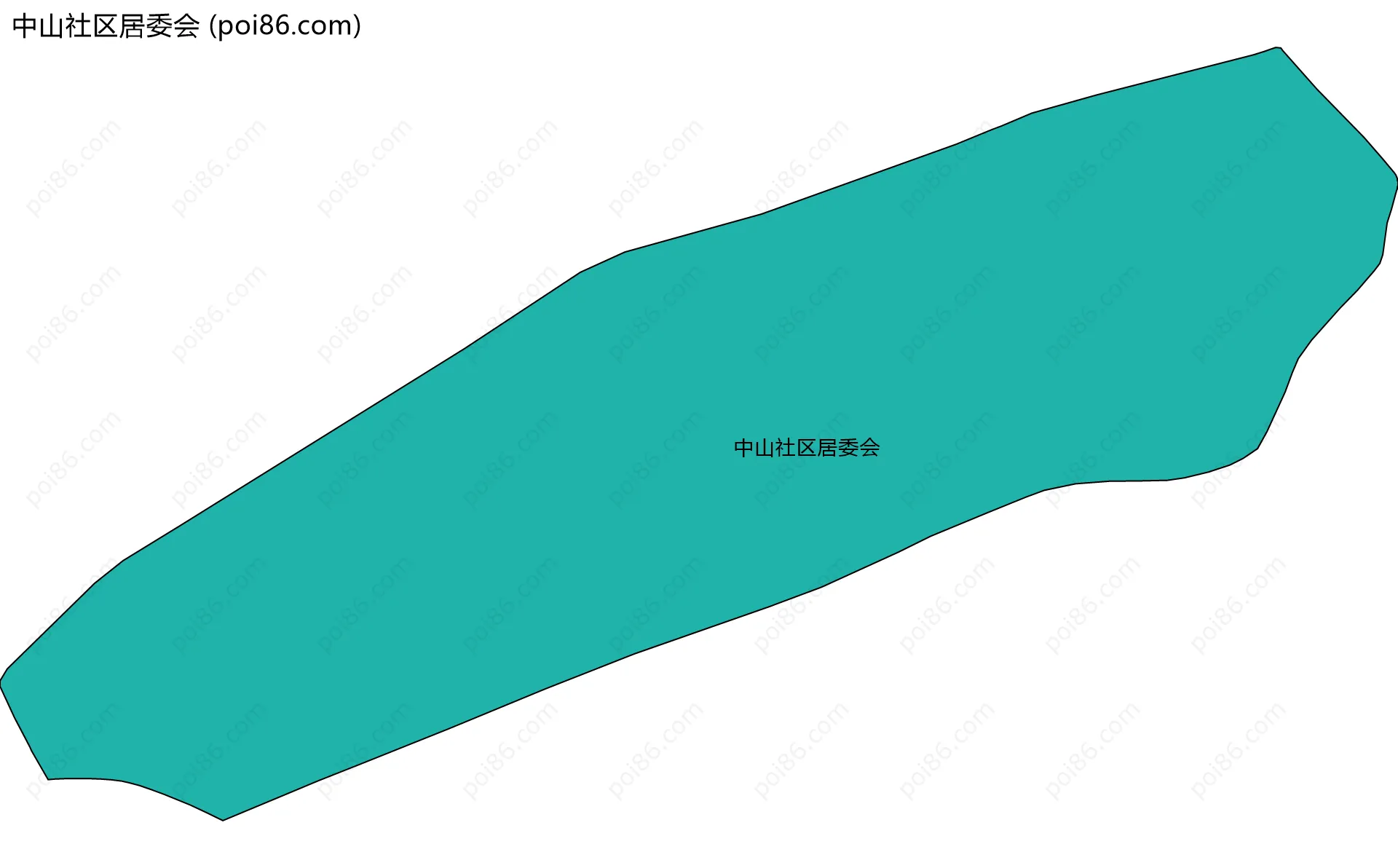 中山社区居委会边界地图