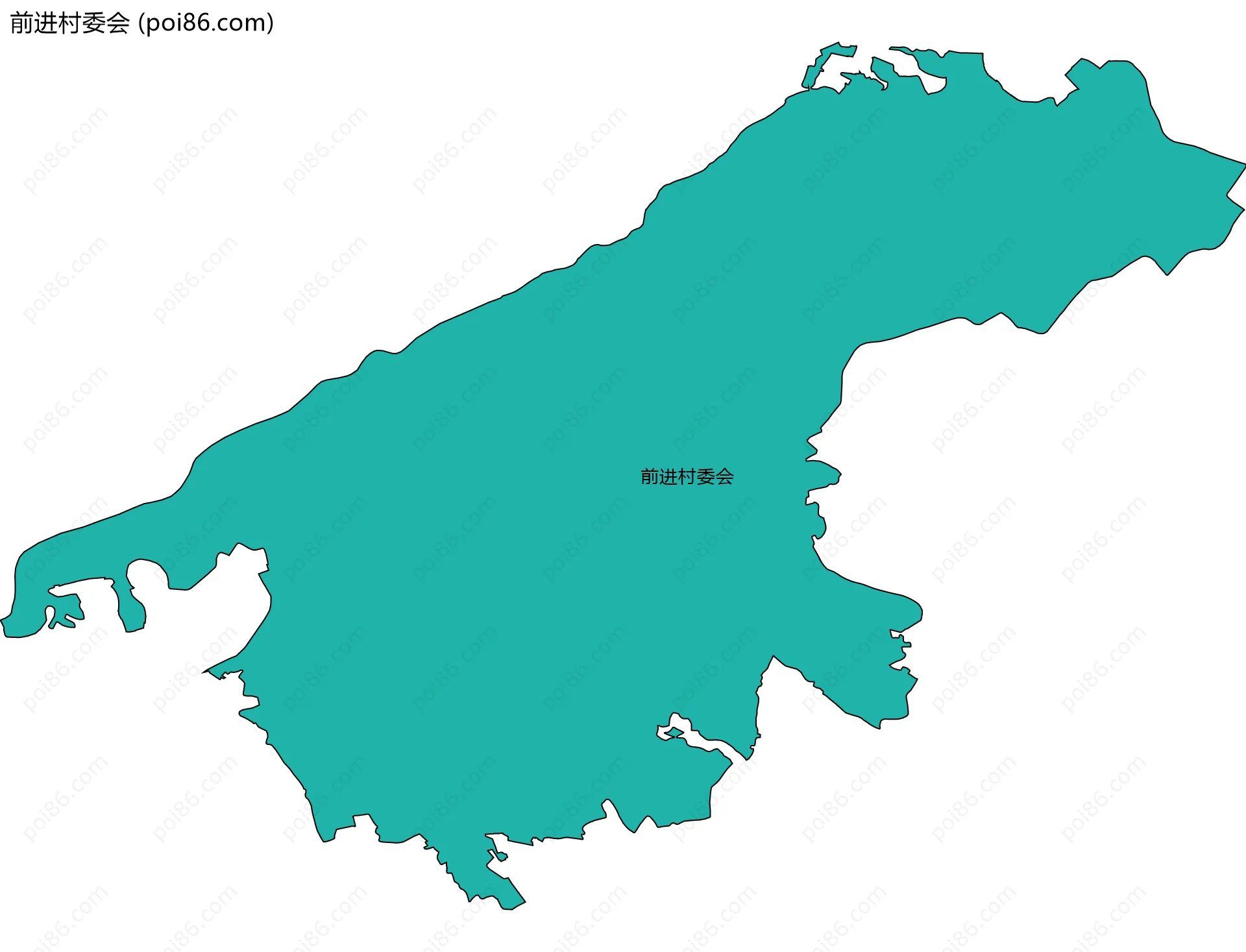 前进村委会边界地图