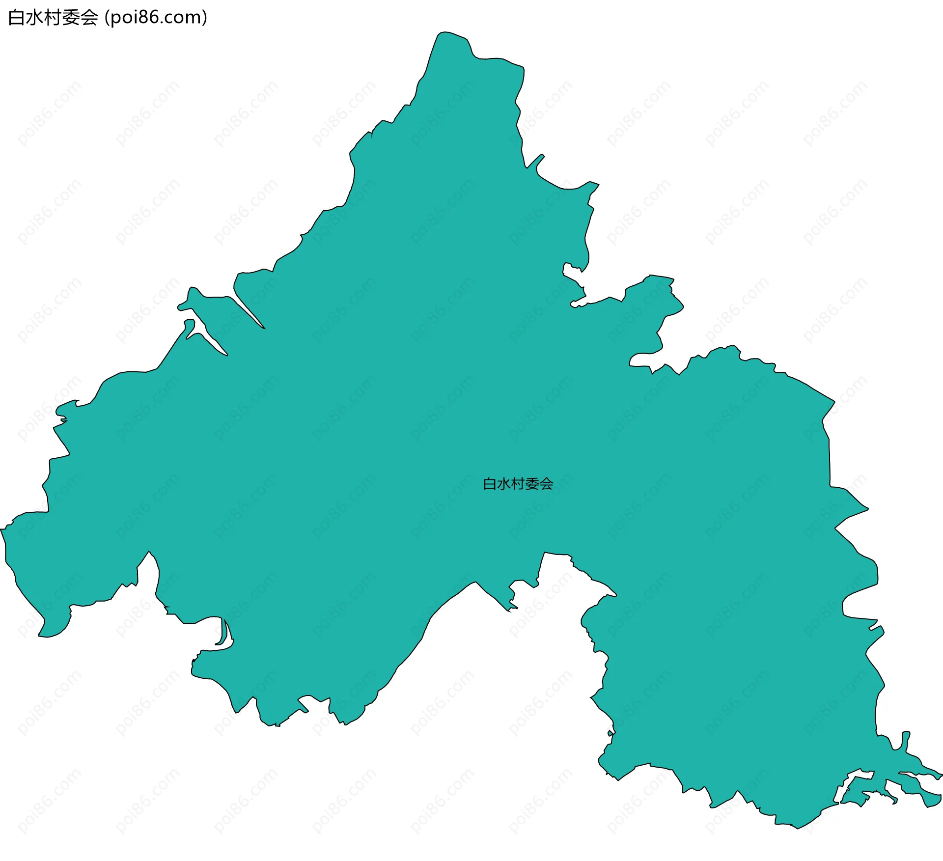 白水村委会边界地图