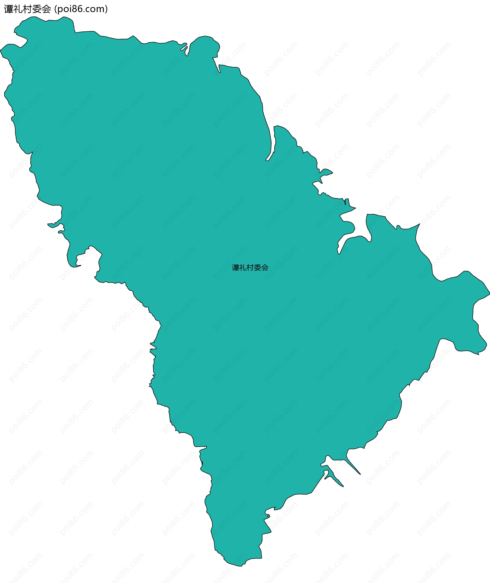 谭礼村委会边界地图