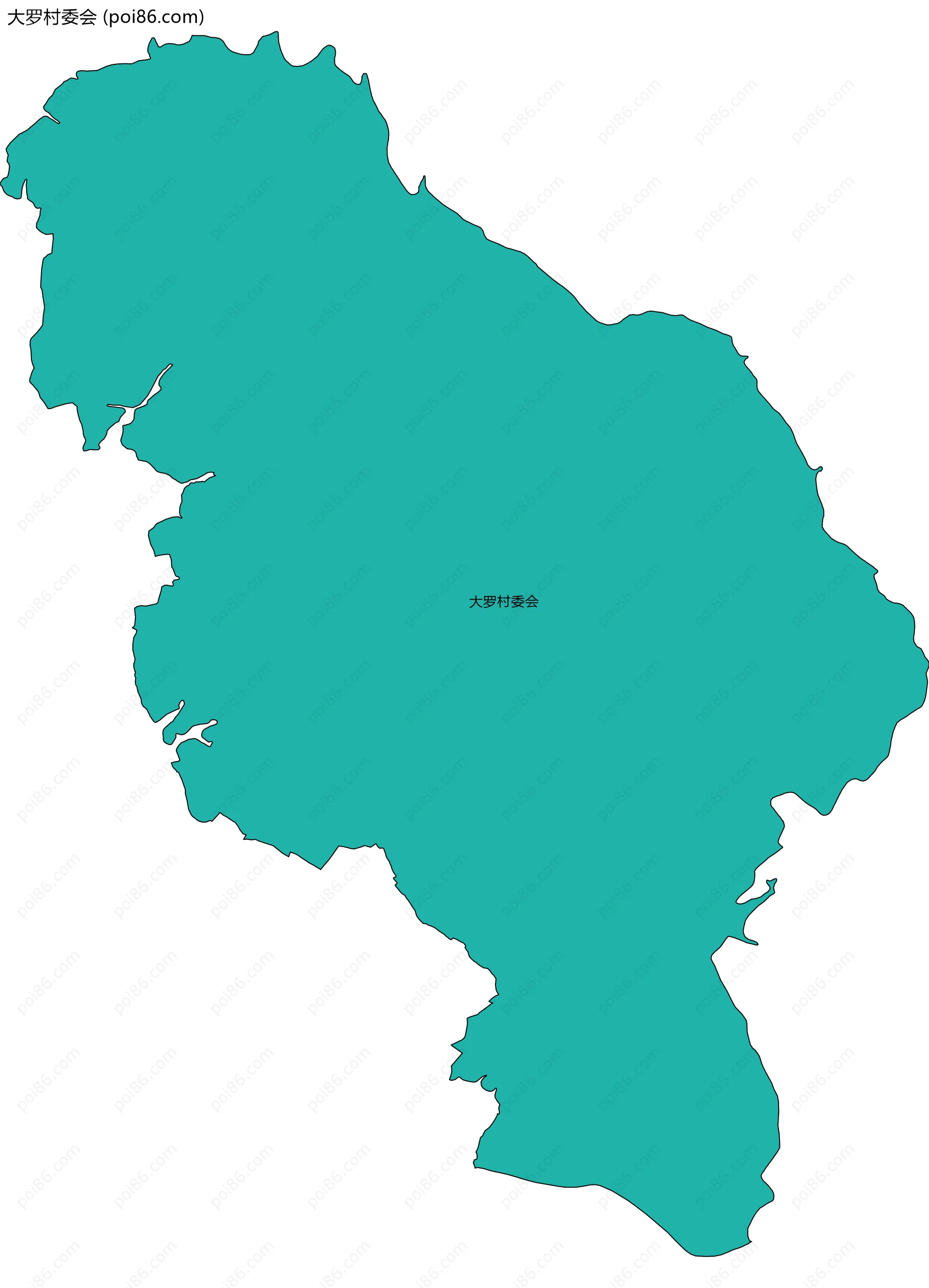 大罗村委会边界地图
