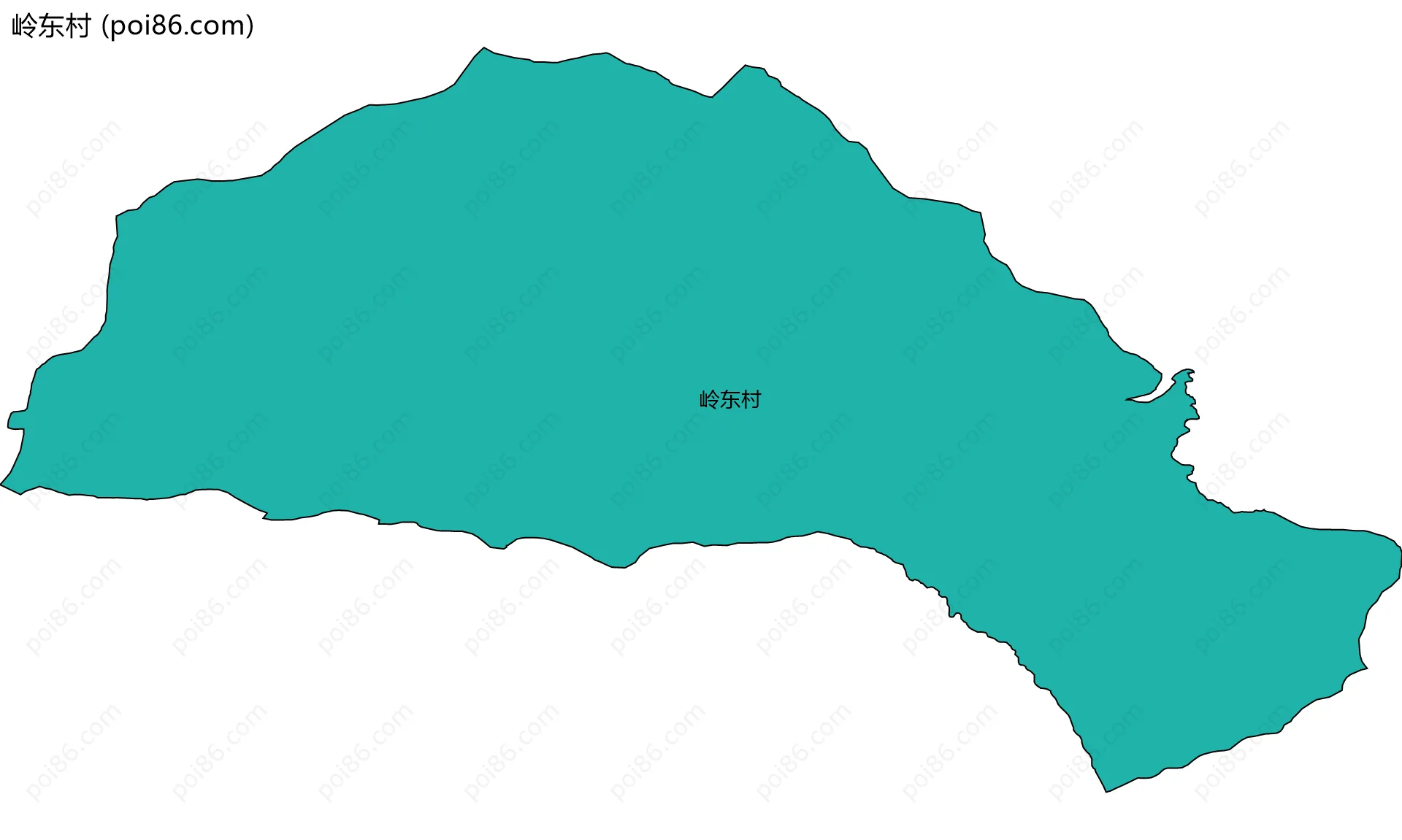 岭东村边界地图