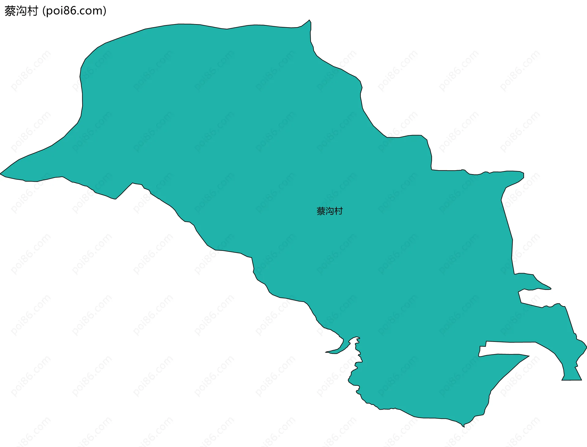 蔡沟村边界地图