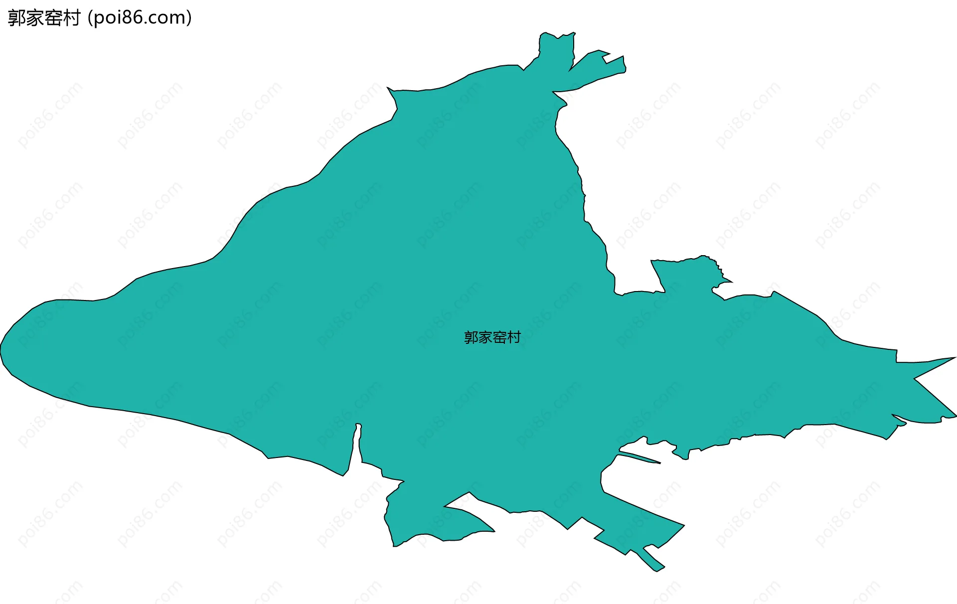 郭家窑村边界地图