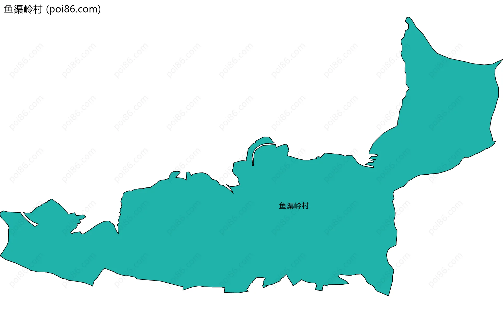 鱼渠岭村边界地图