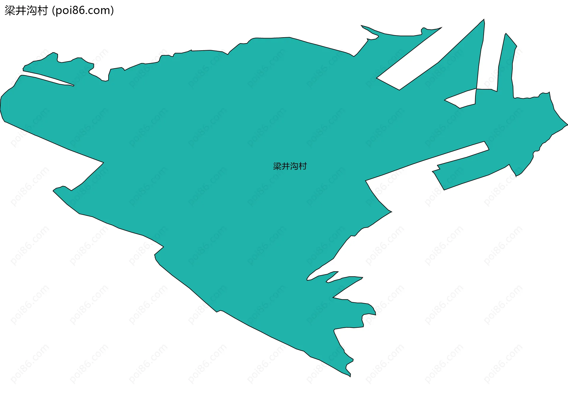 梁井沟村边界地图
