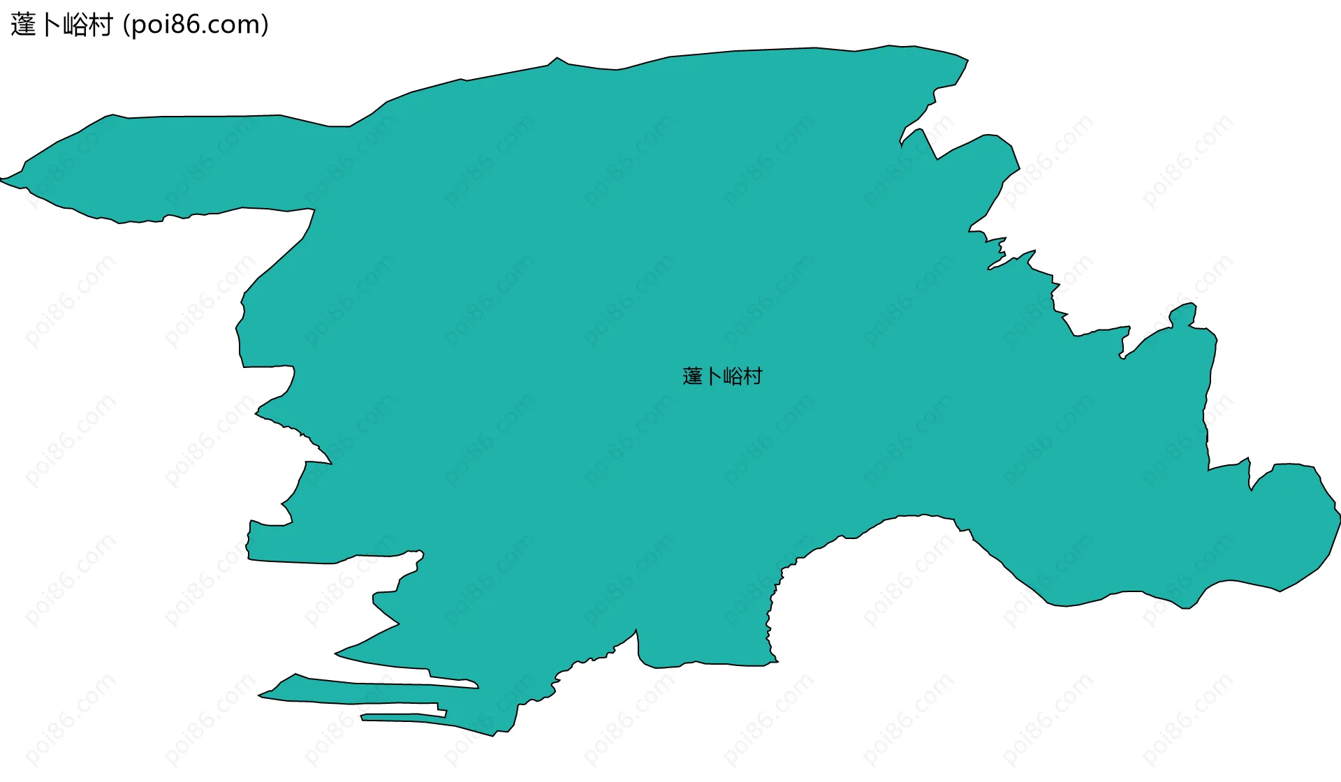 蓬卜峪村边界地图