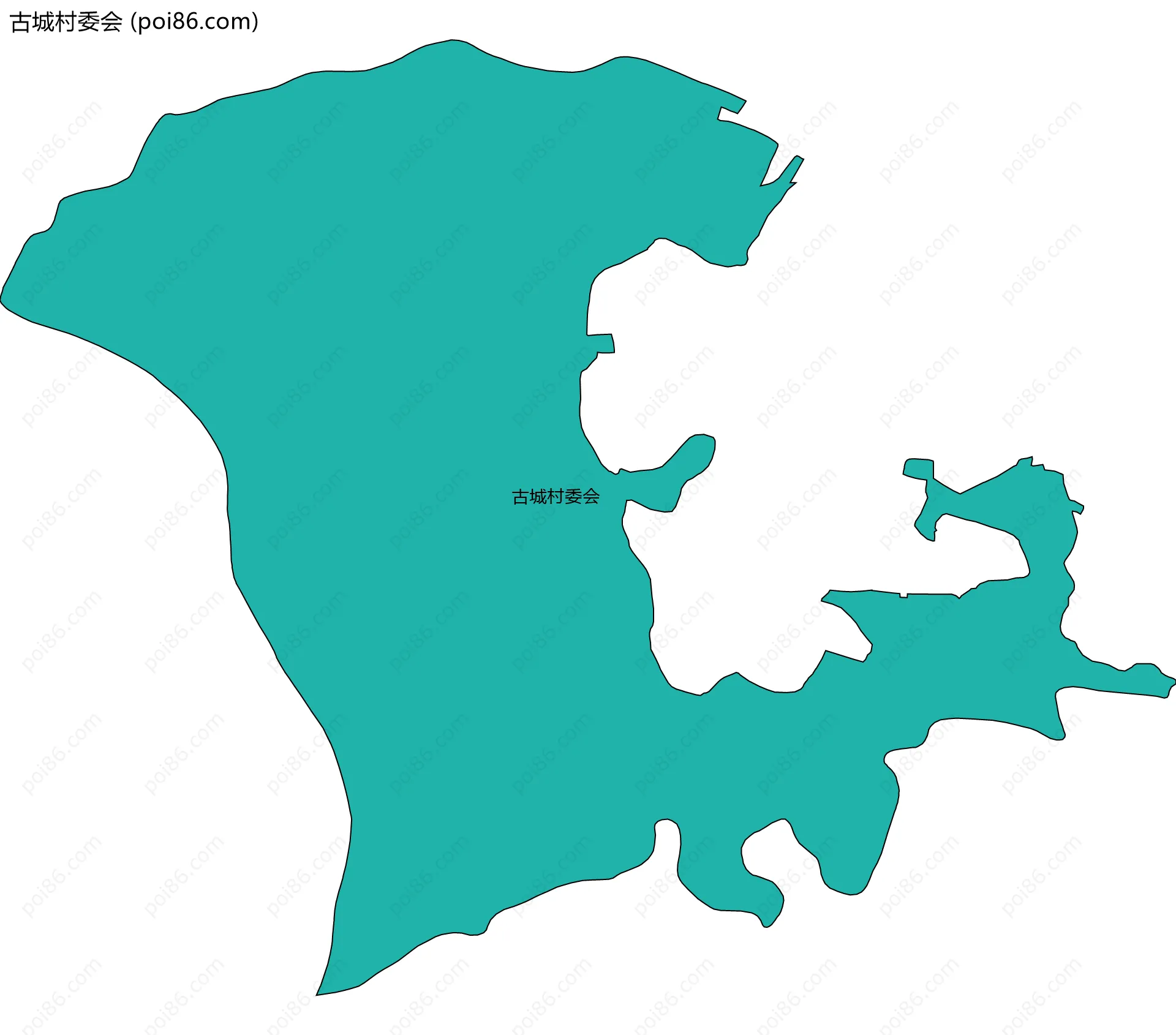 古城村委会边界地图