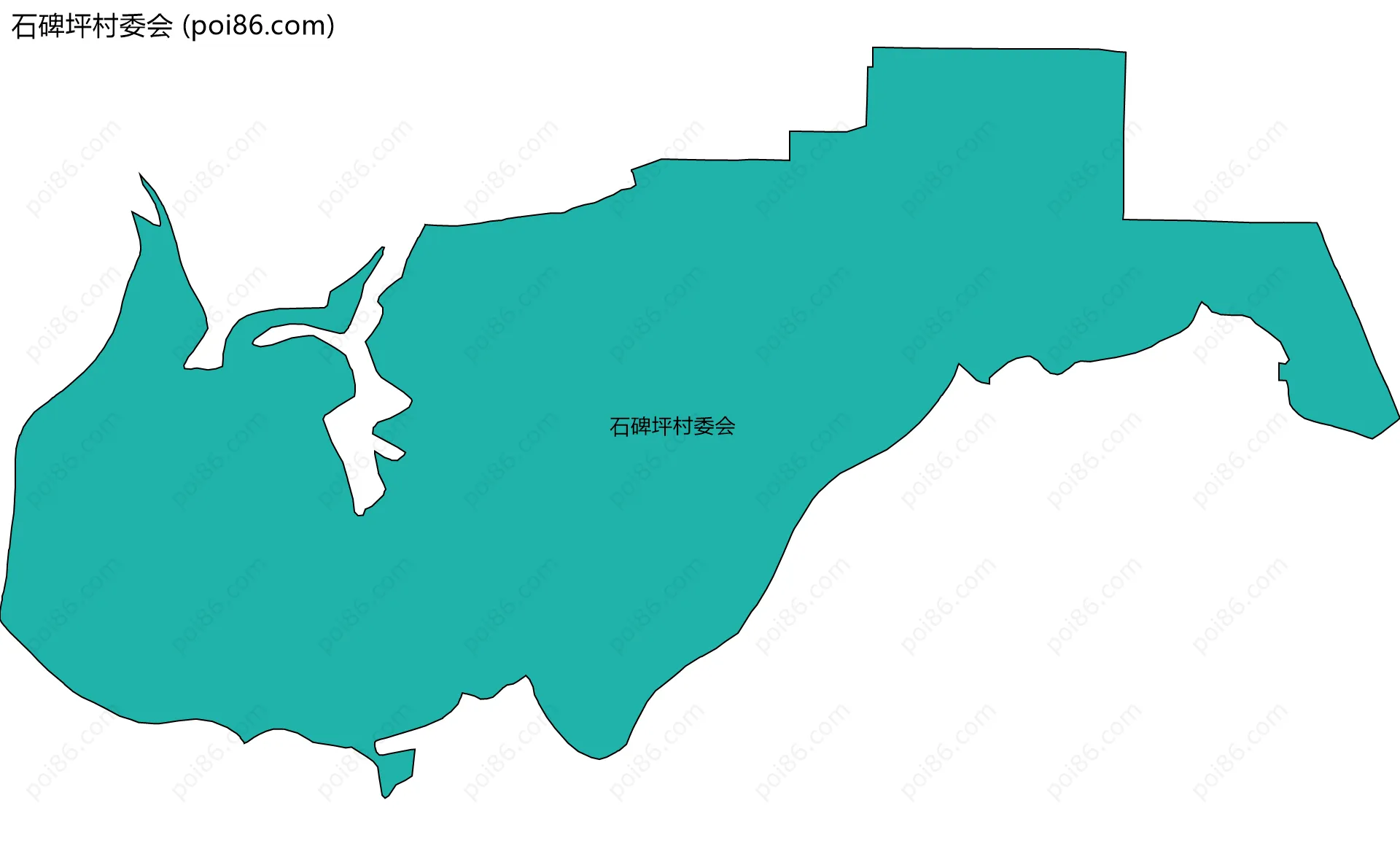 石碑坪村委会边界地图