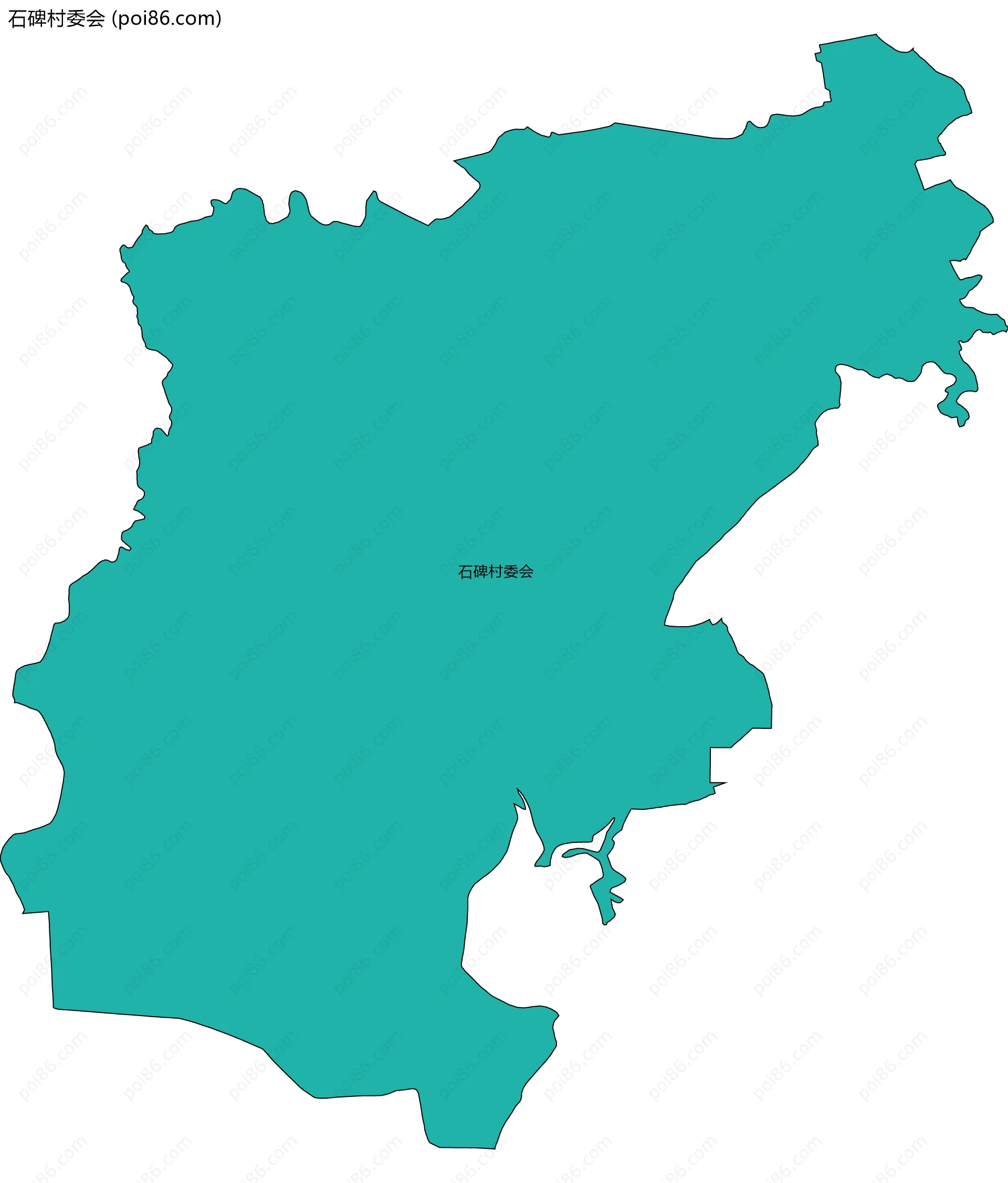 石碑村委会边界地图