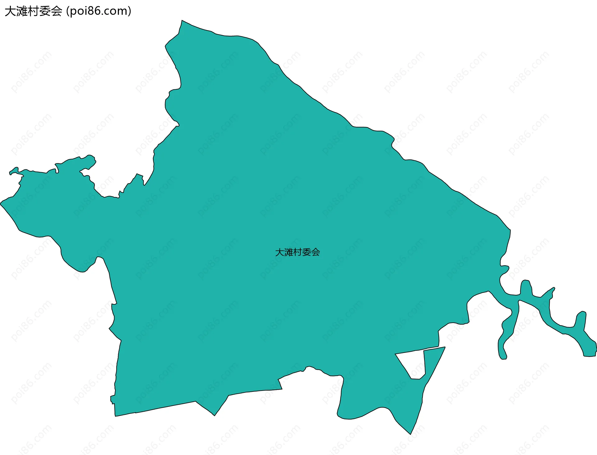 大滩村委会边界地图