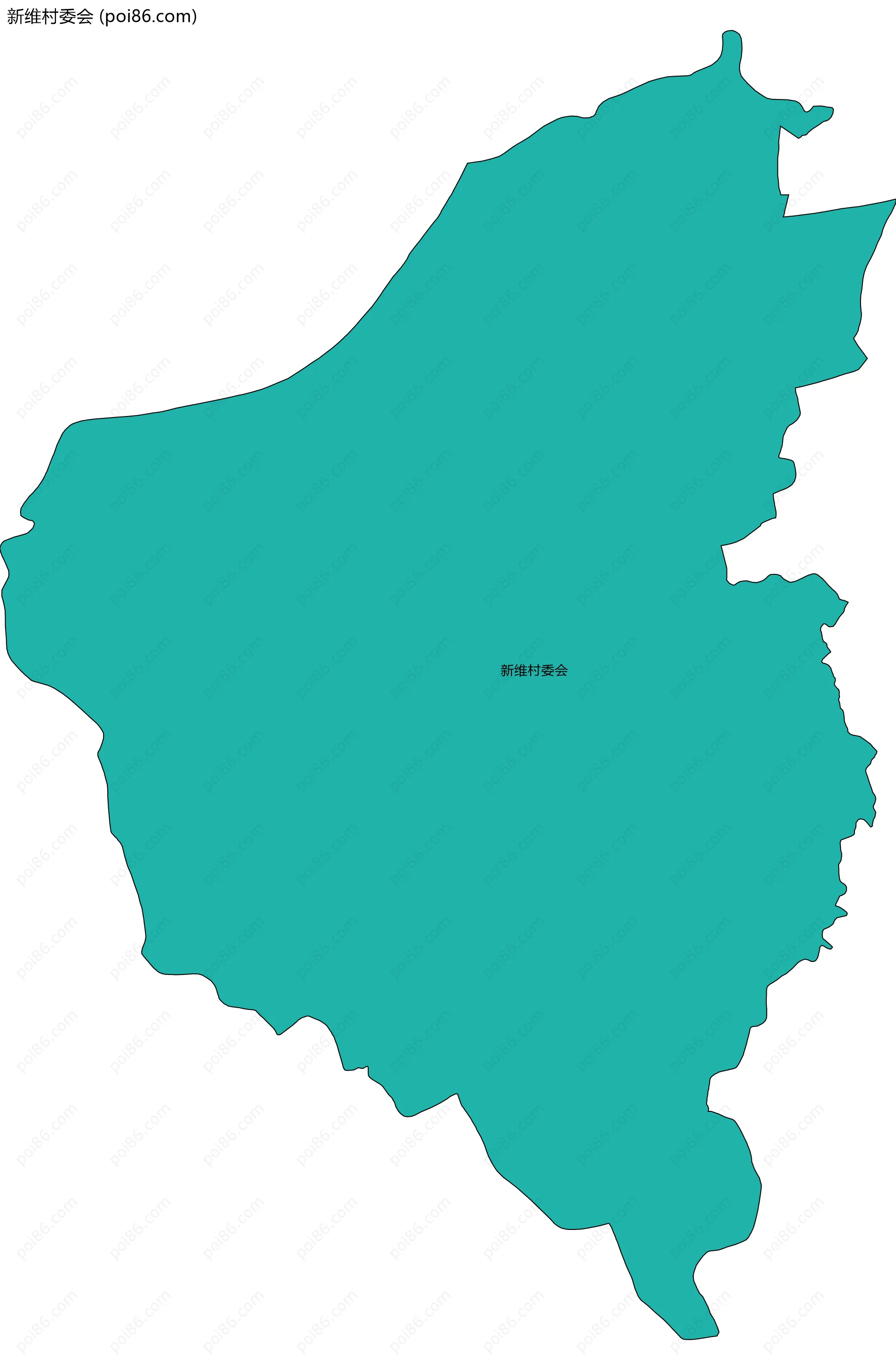新维村委会边界地图