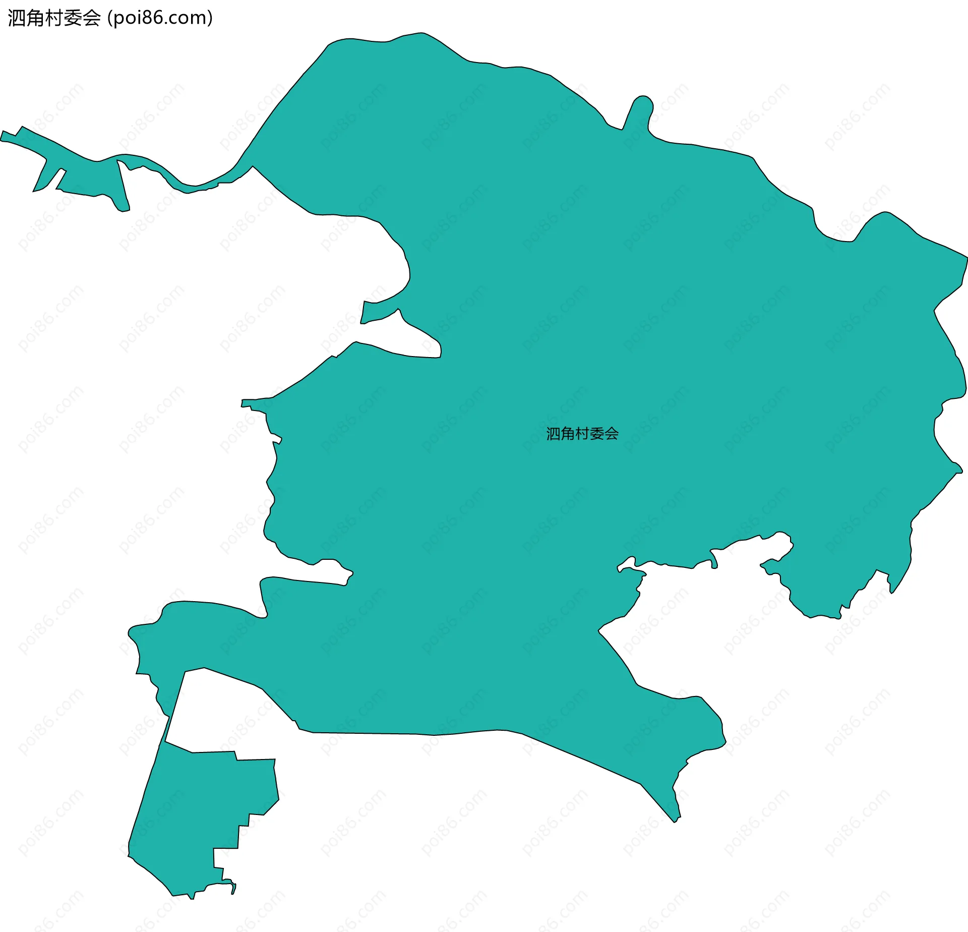 泗角村委会边界地图