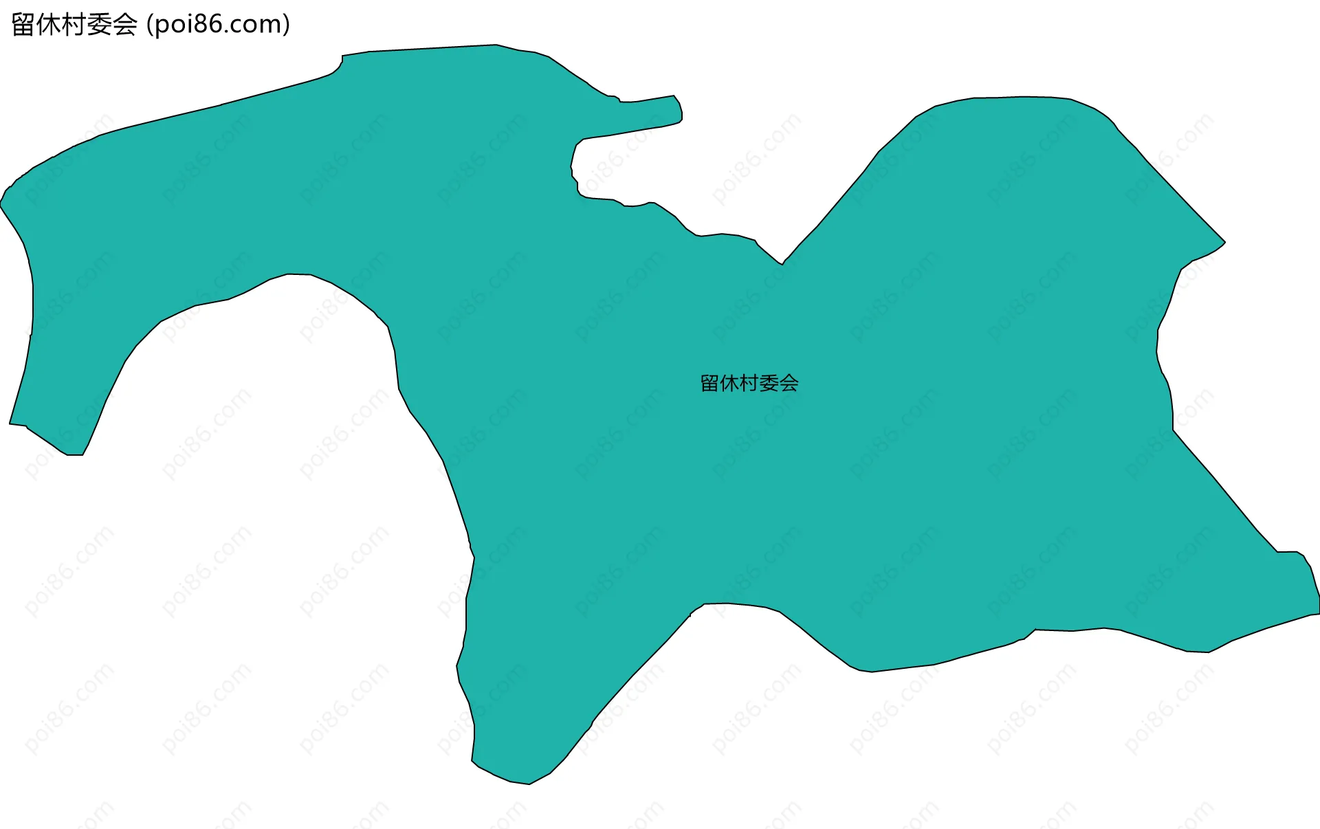 留休村委会边界地图