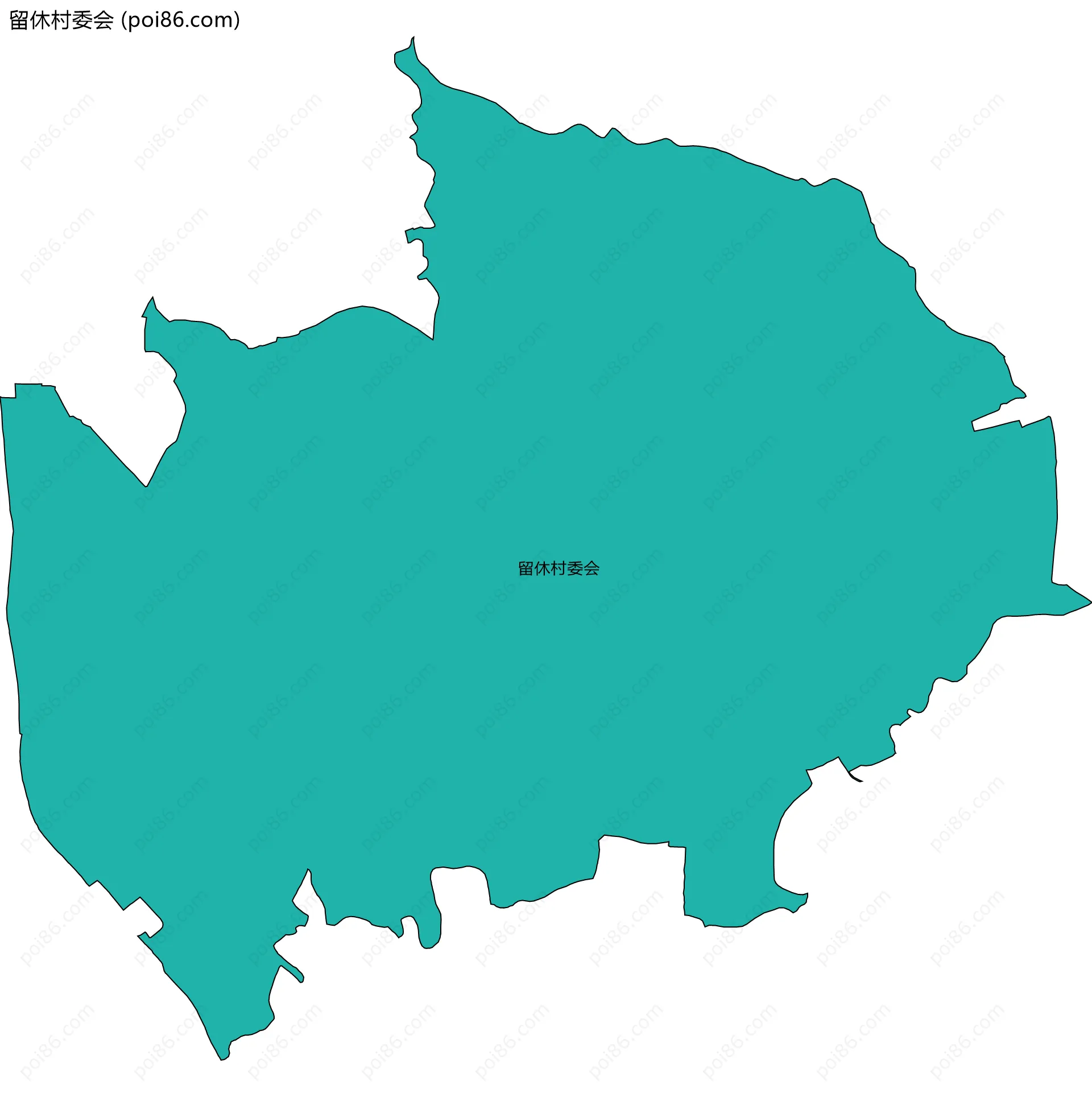 留休村委会边界地图