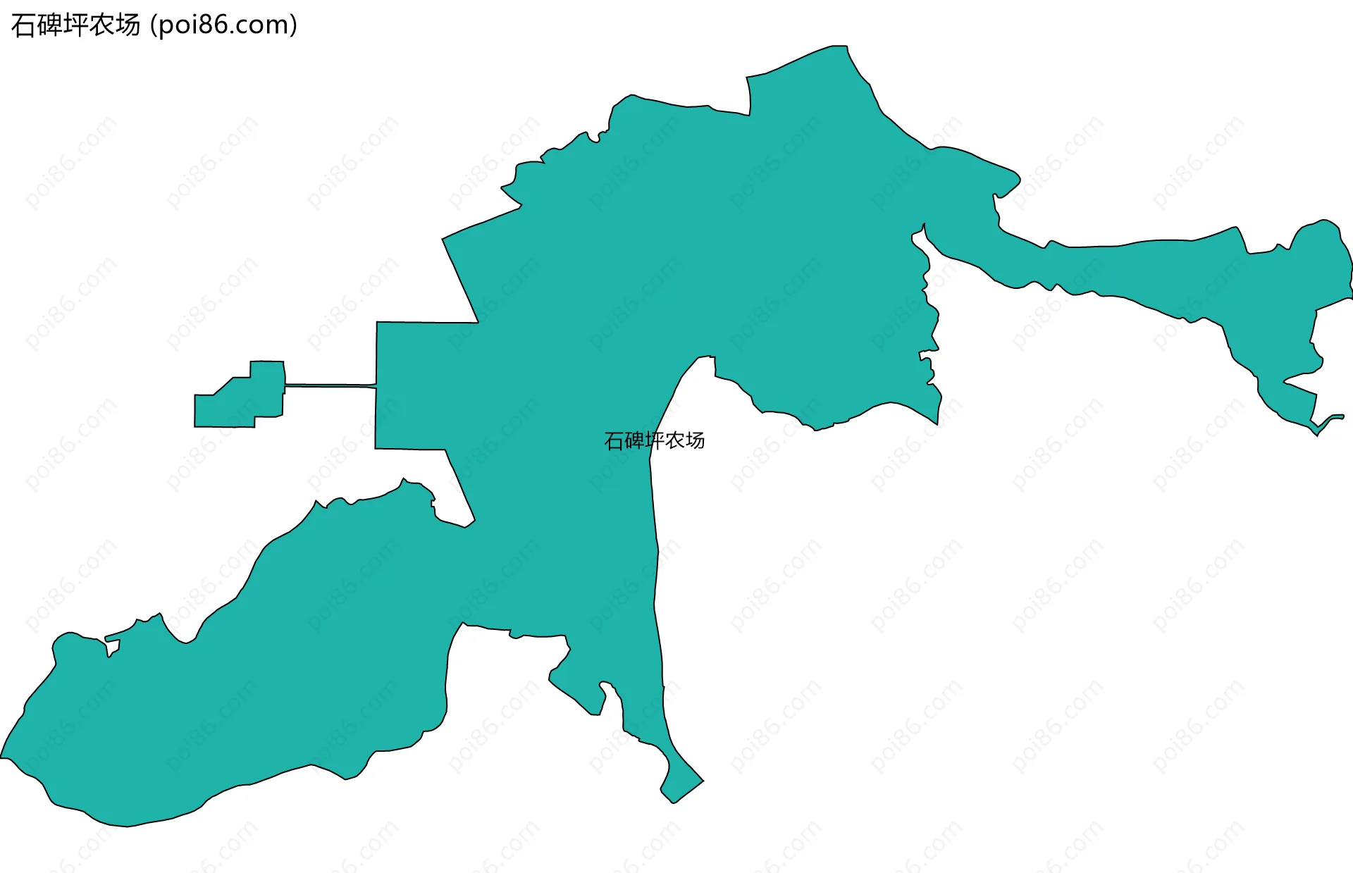 石碑坪农场边界地图