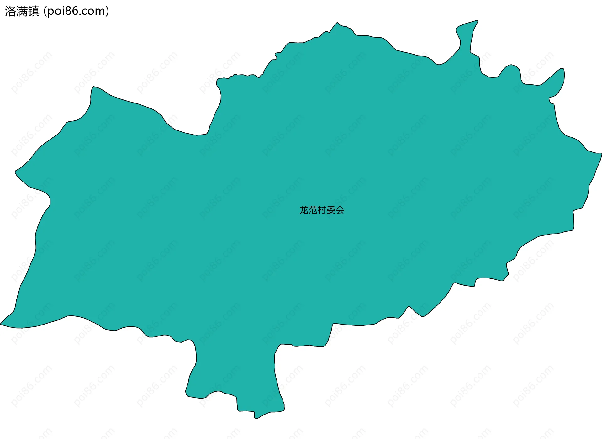 洛满镇边界地图(五级行政区划)