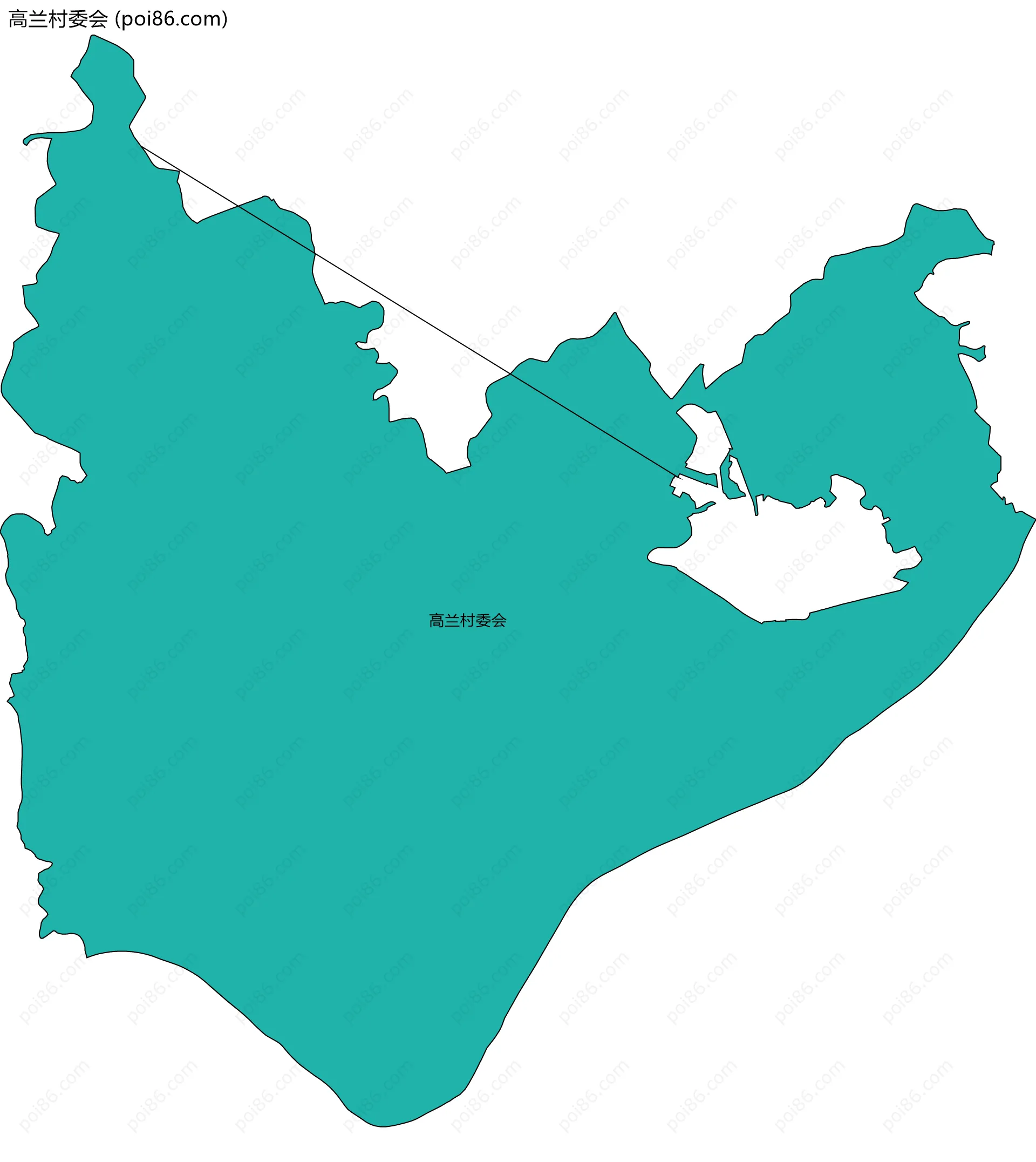 高兰村委会边界地图