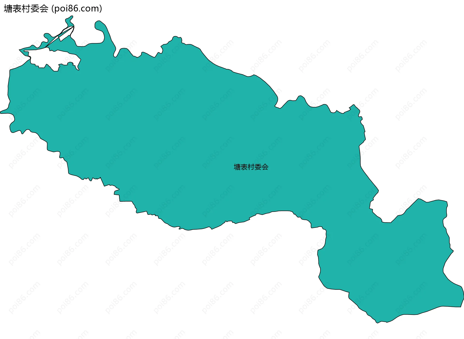 塘表村委会边界地图