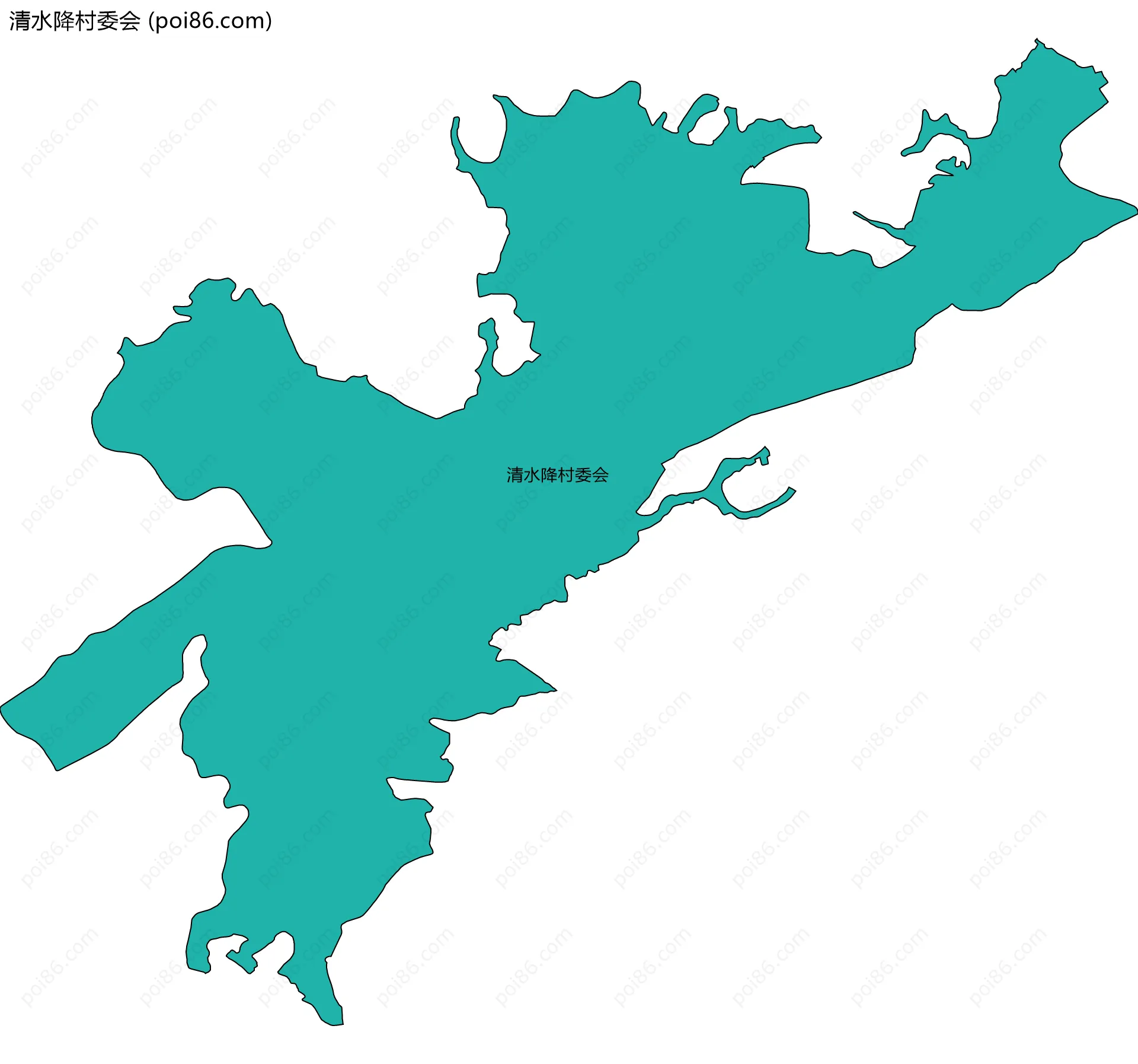清水降村委会边界地图