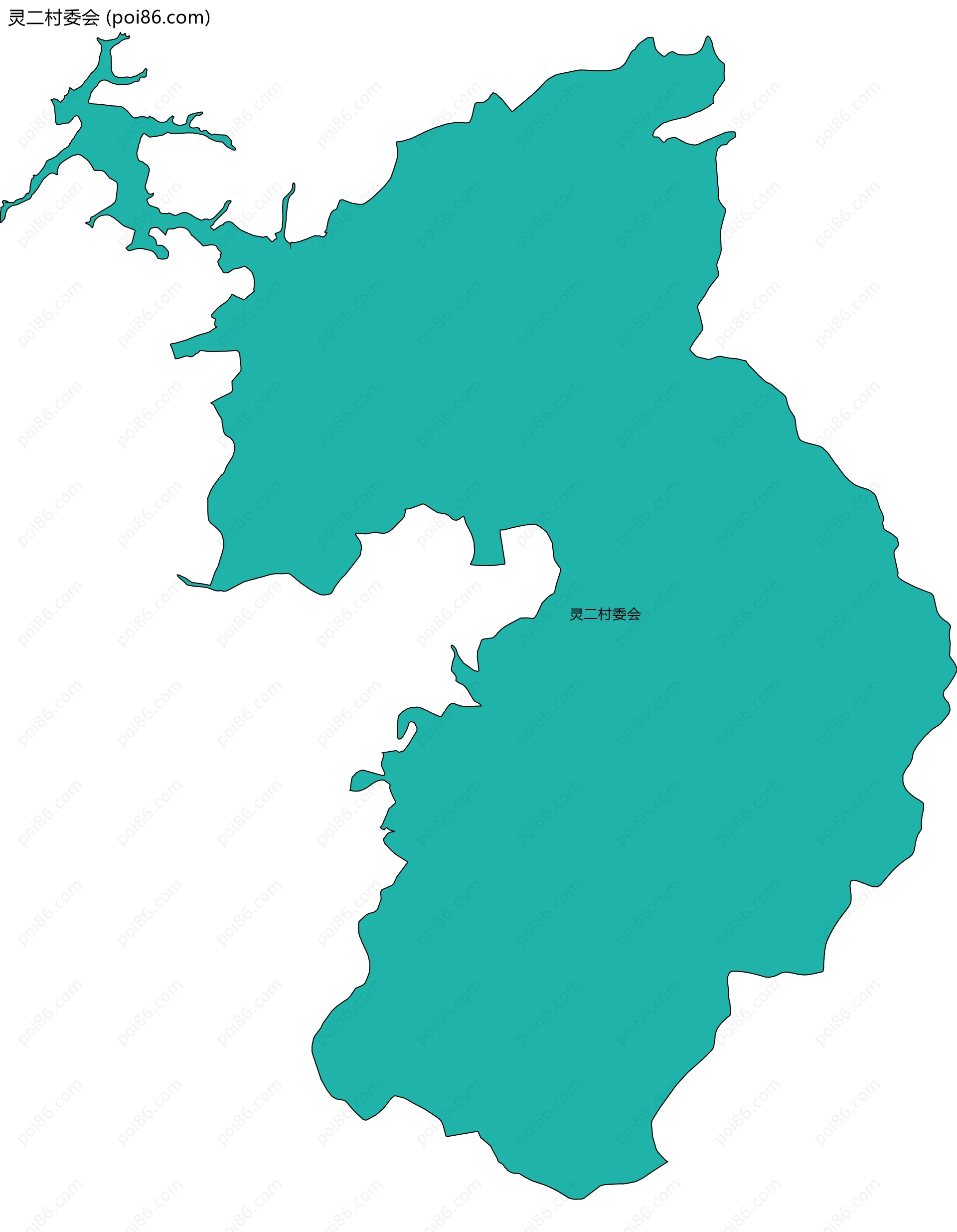 灵二村委会边界地图