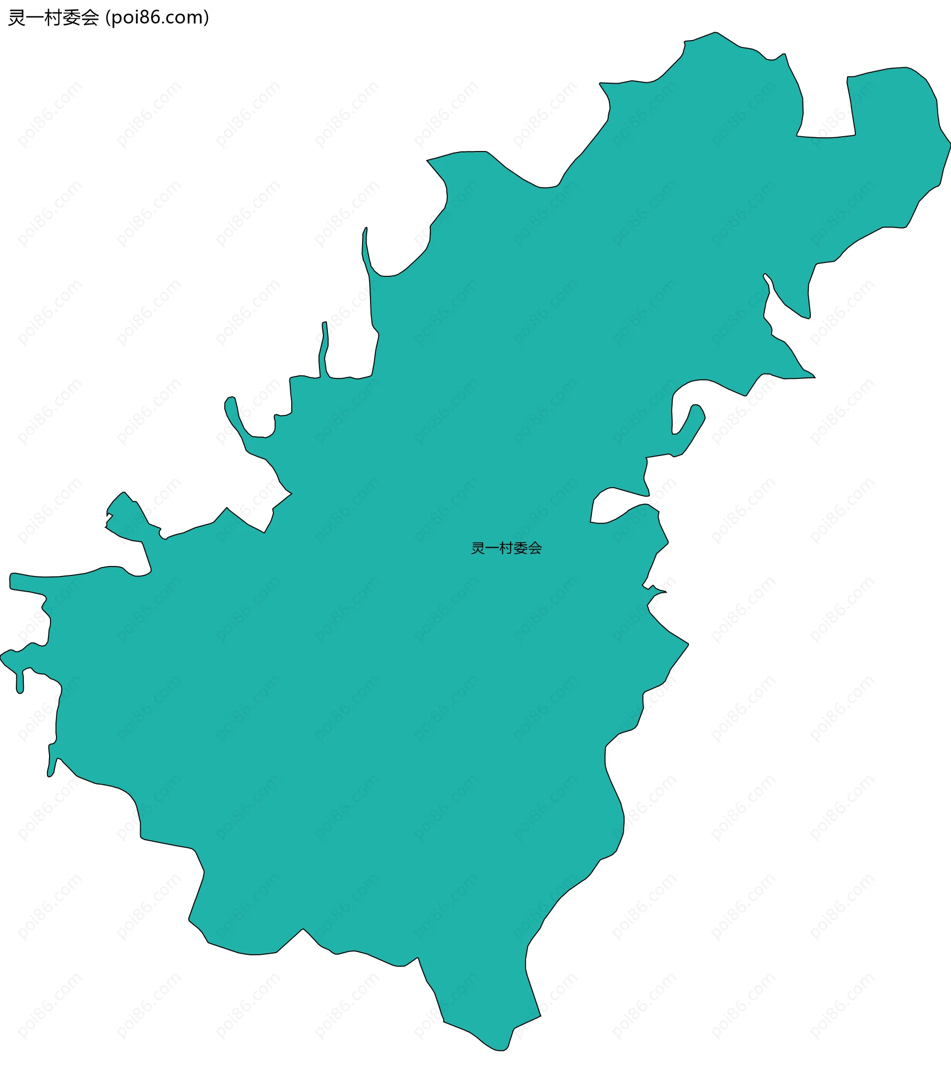 灵一村委会边界地图