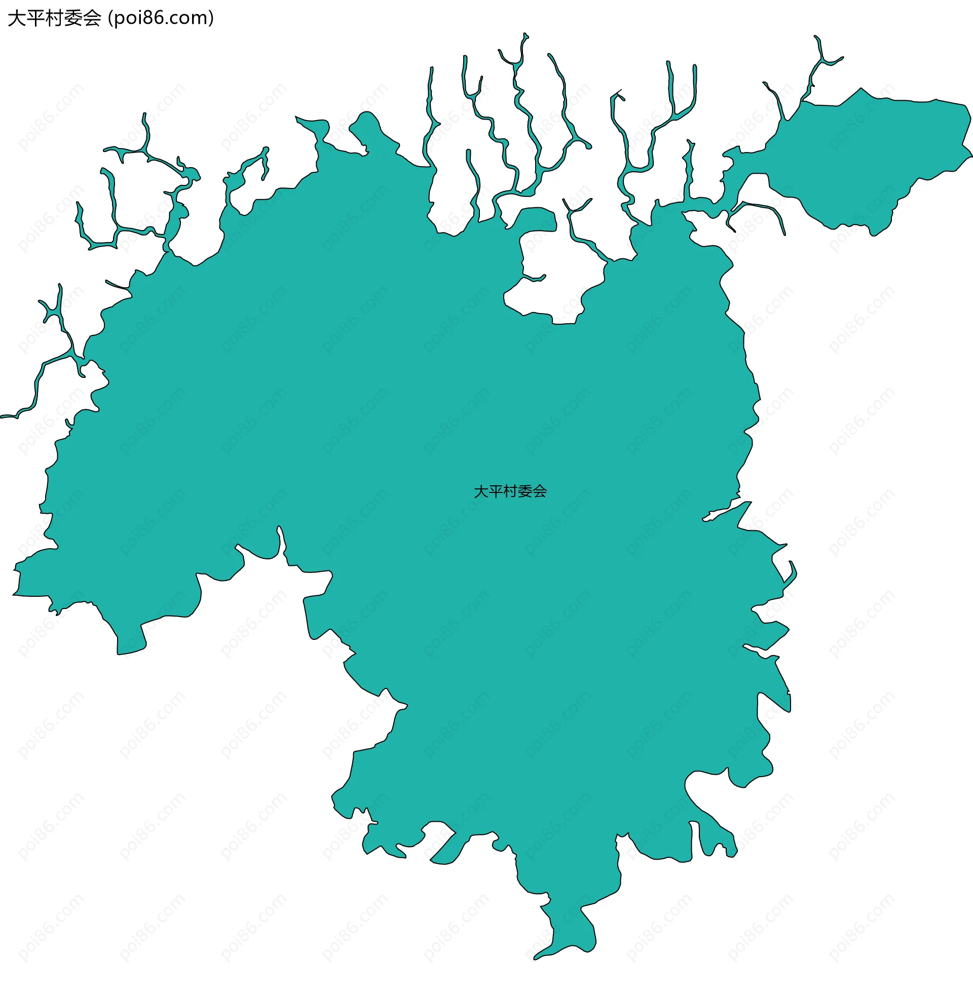 大平村委会边界地图