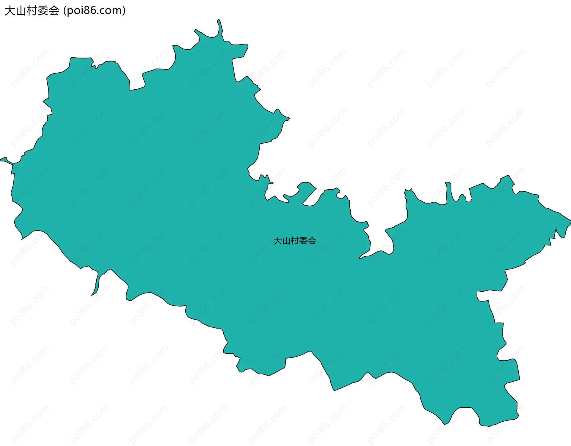 大山村委会边界地图