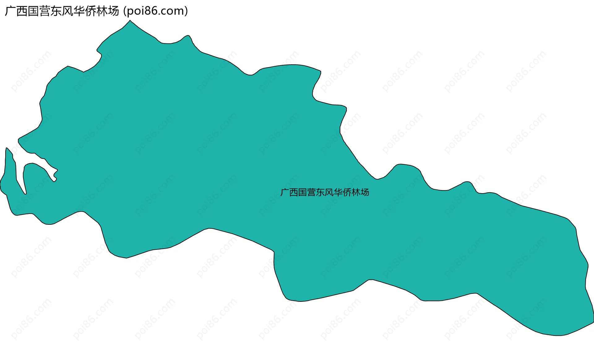 广西国营东风华侨林场边界地图