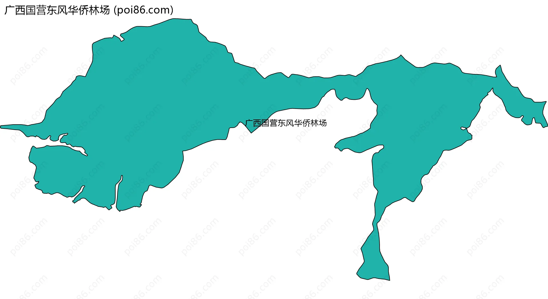 广西国营东风华侨林场边界地图