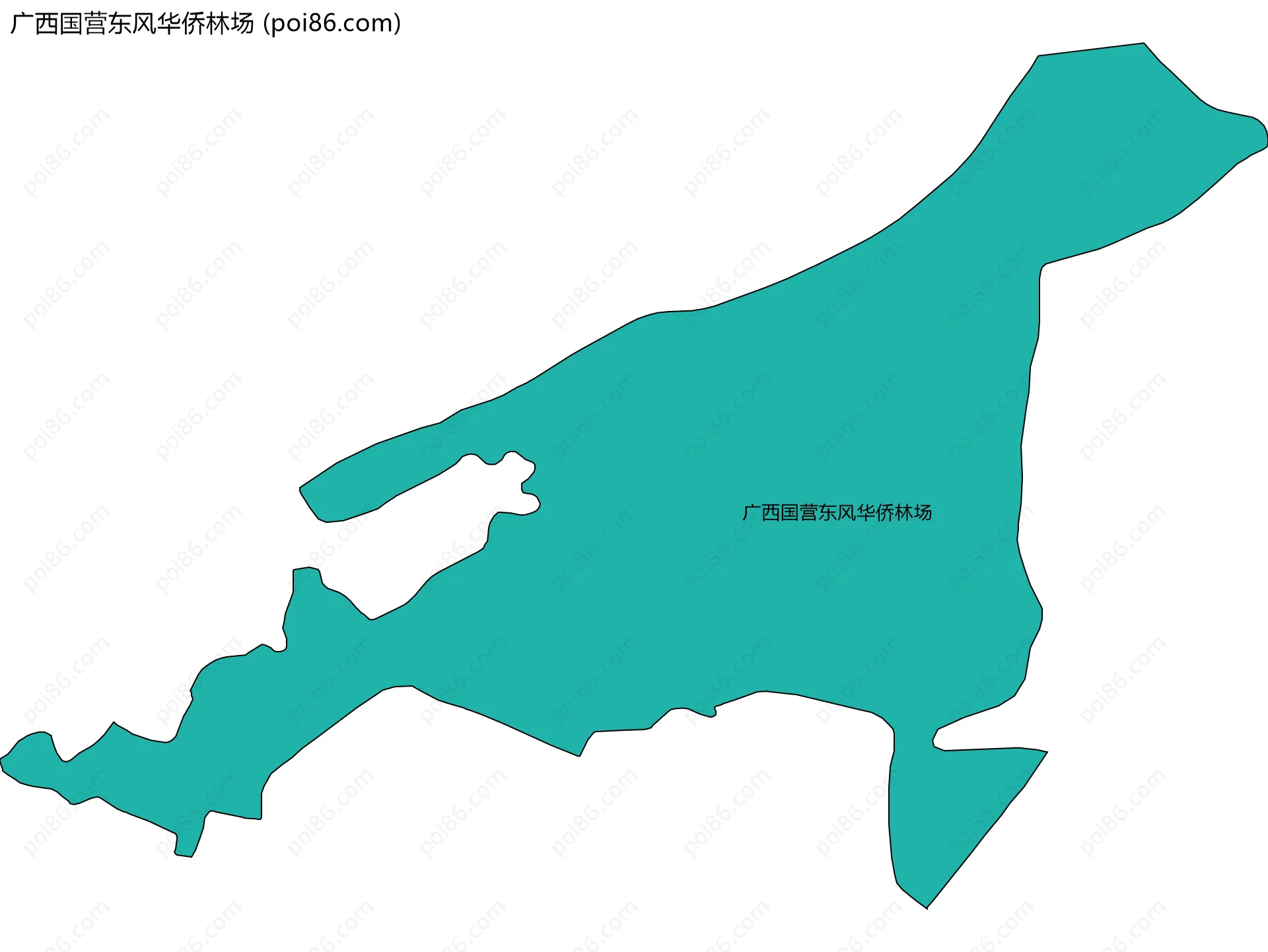 广西国营东风华侨林场边界地图