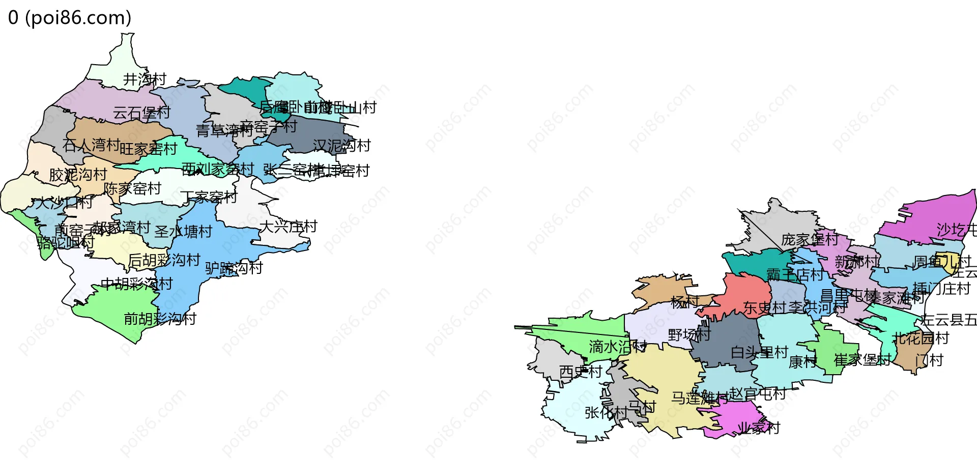 0边界地图(五级行政区划)
