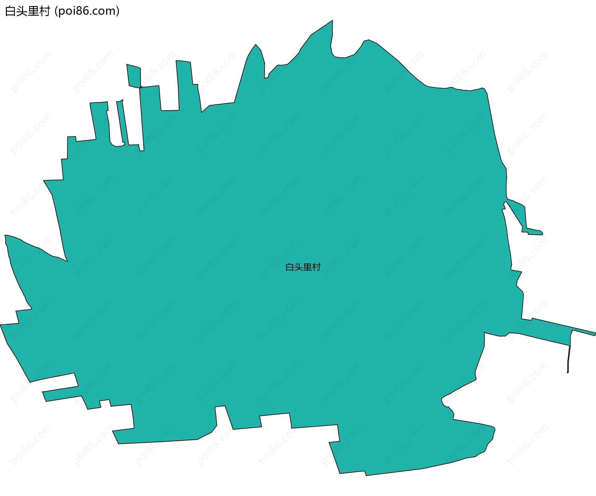 白头里村边界地图