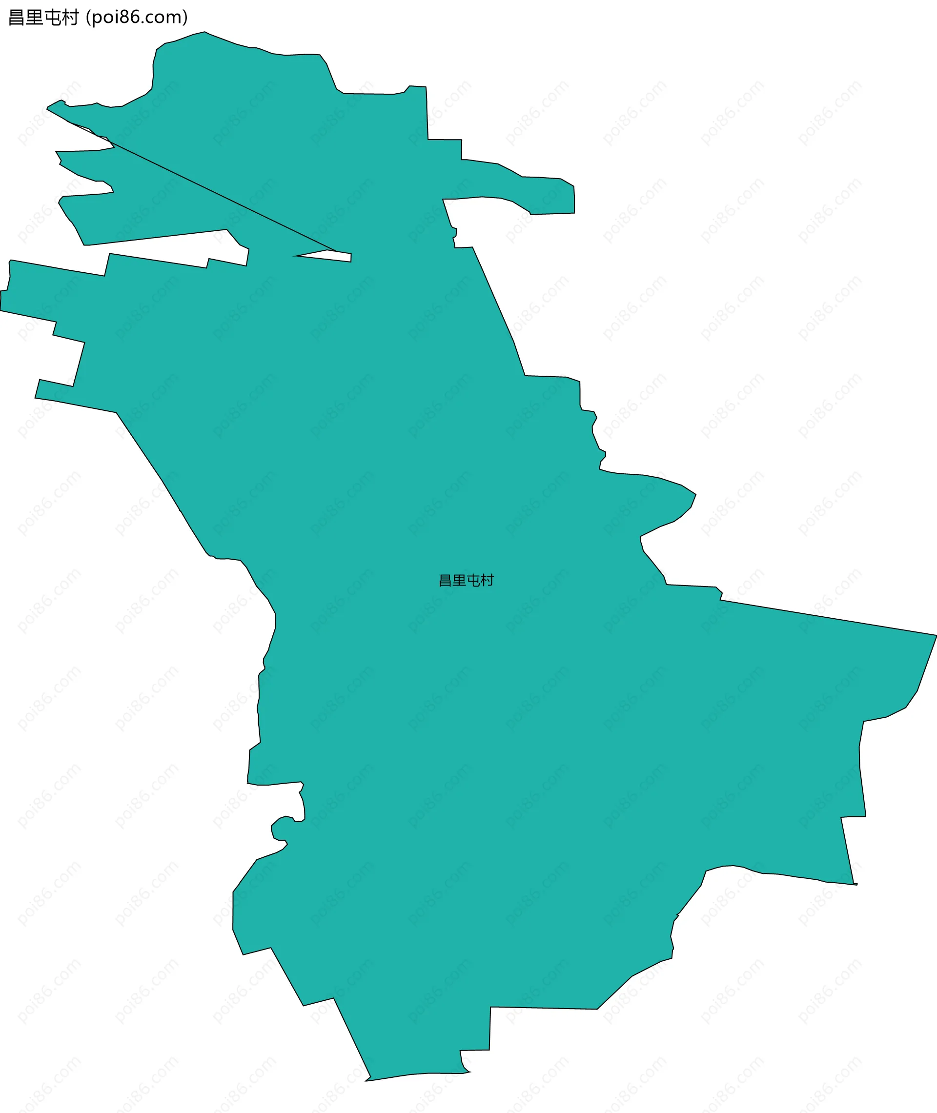 昌里屯村边界地图