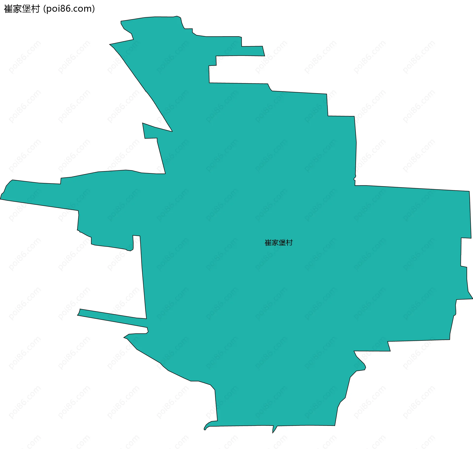 崔家堡村边界地图
