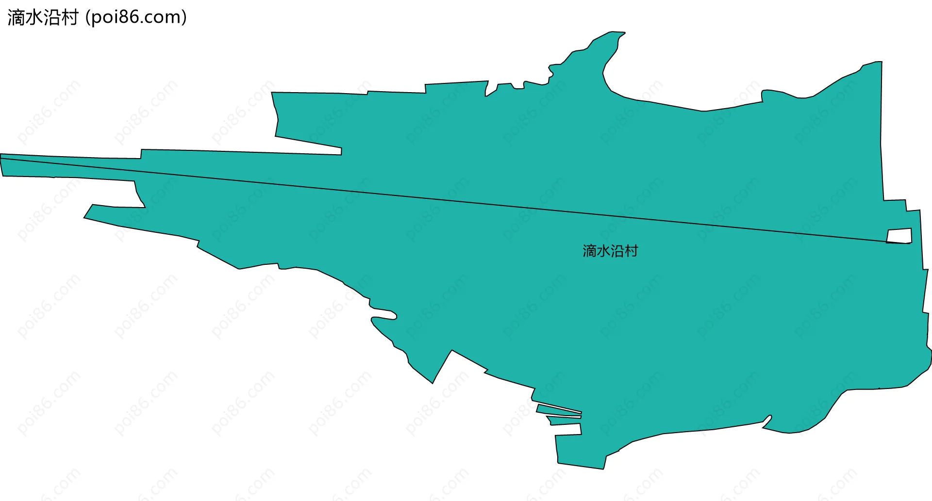 滴水沿村边界地图
