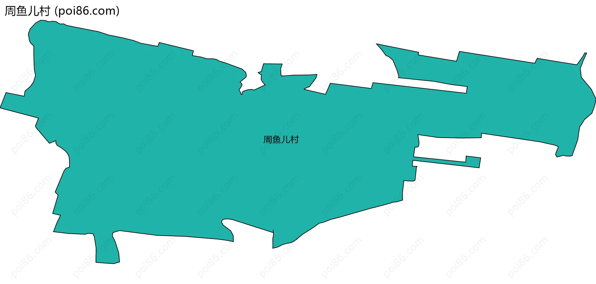 周鱼儿村边界地图