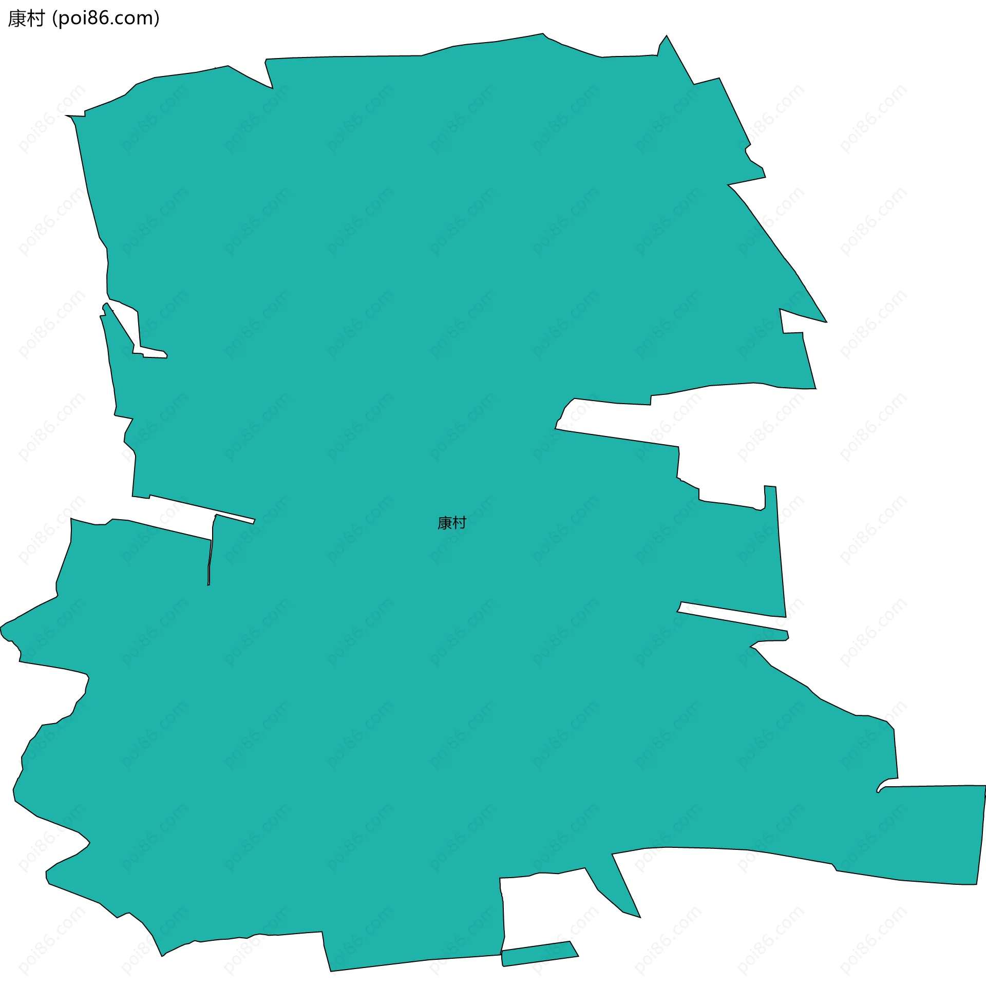 康村边界地图