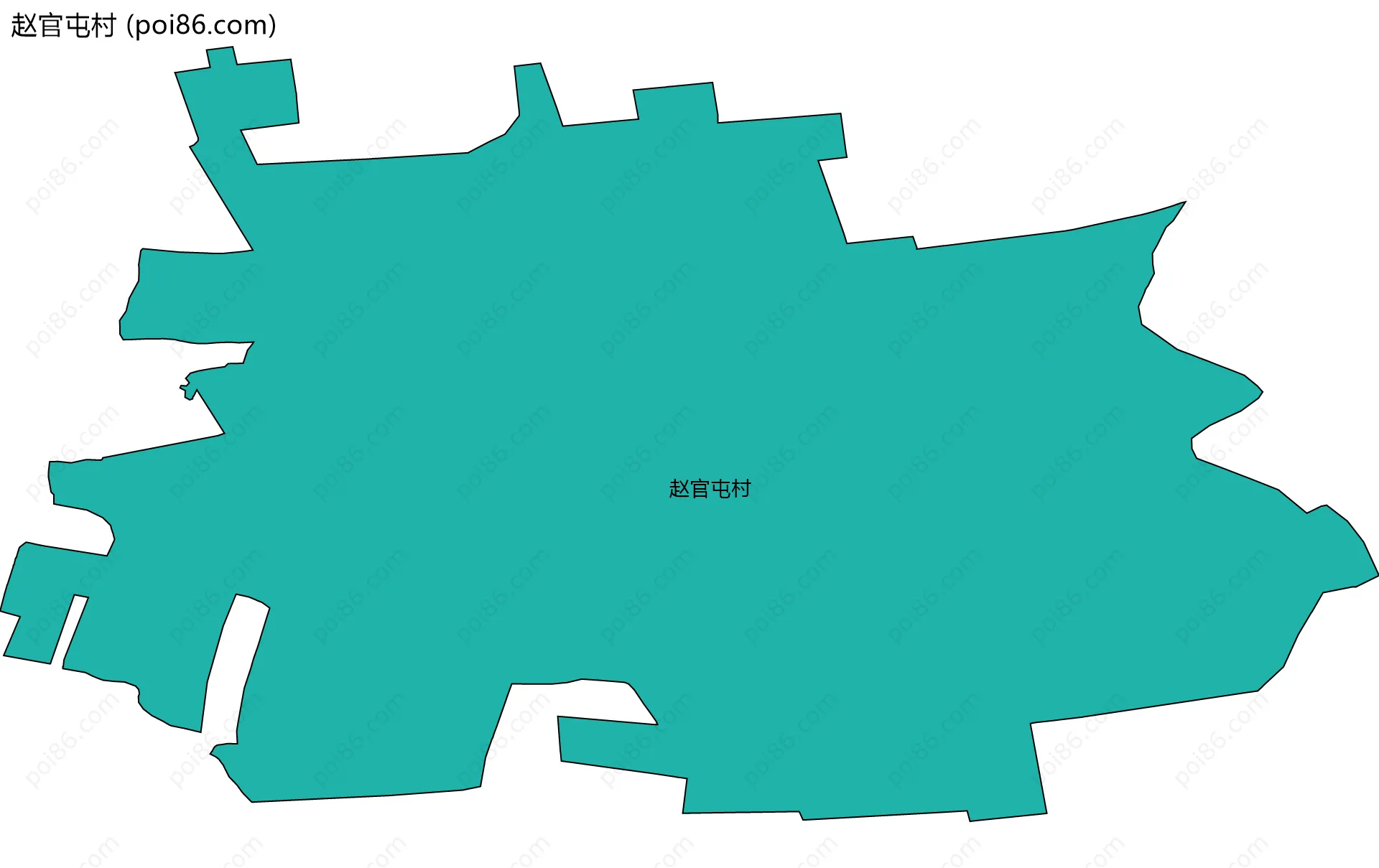 赵官屯村边界地图