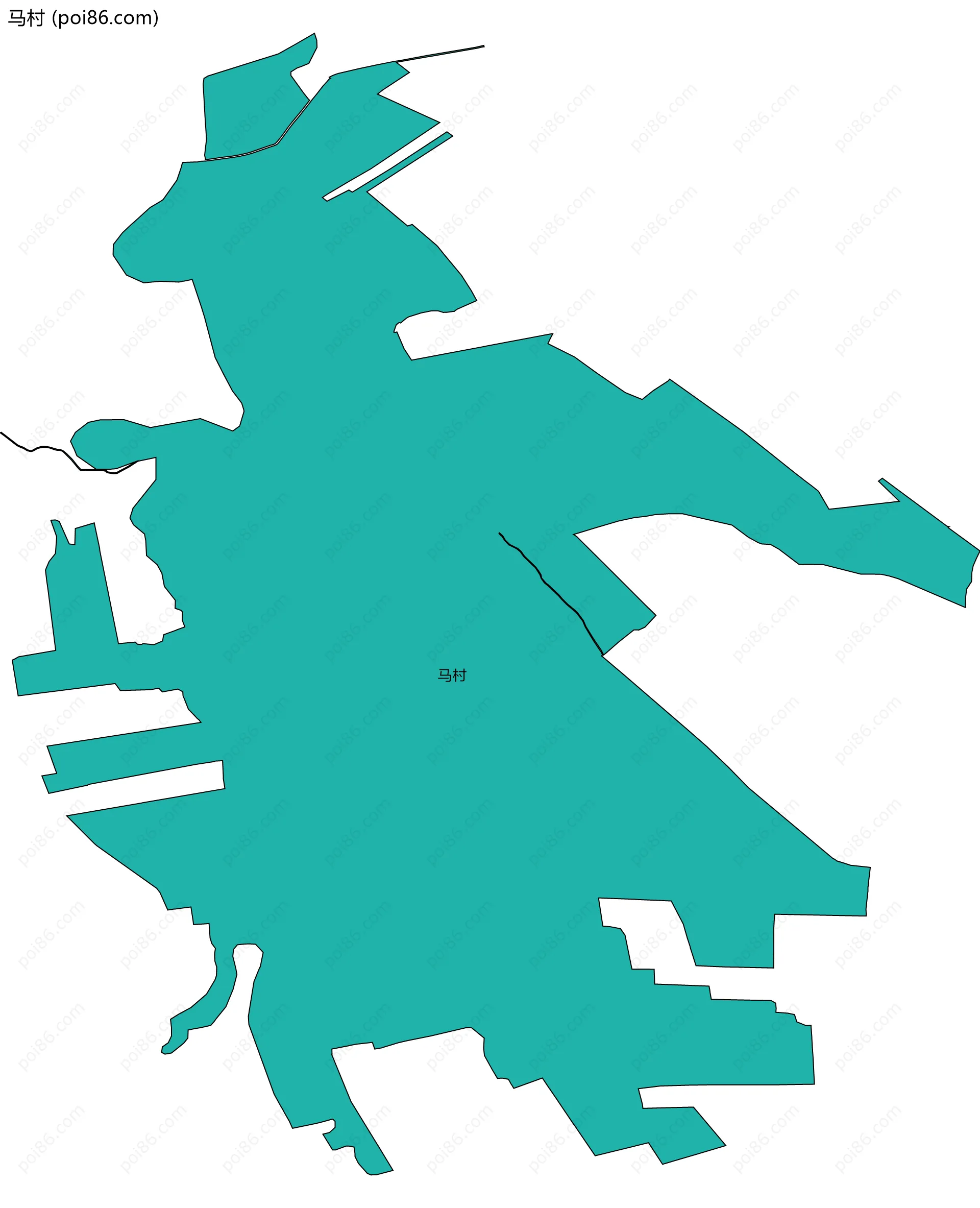 马村边界地图