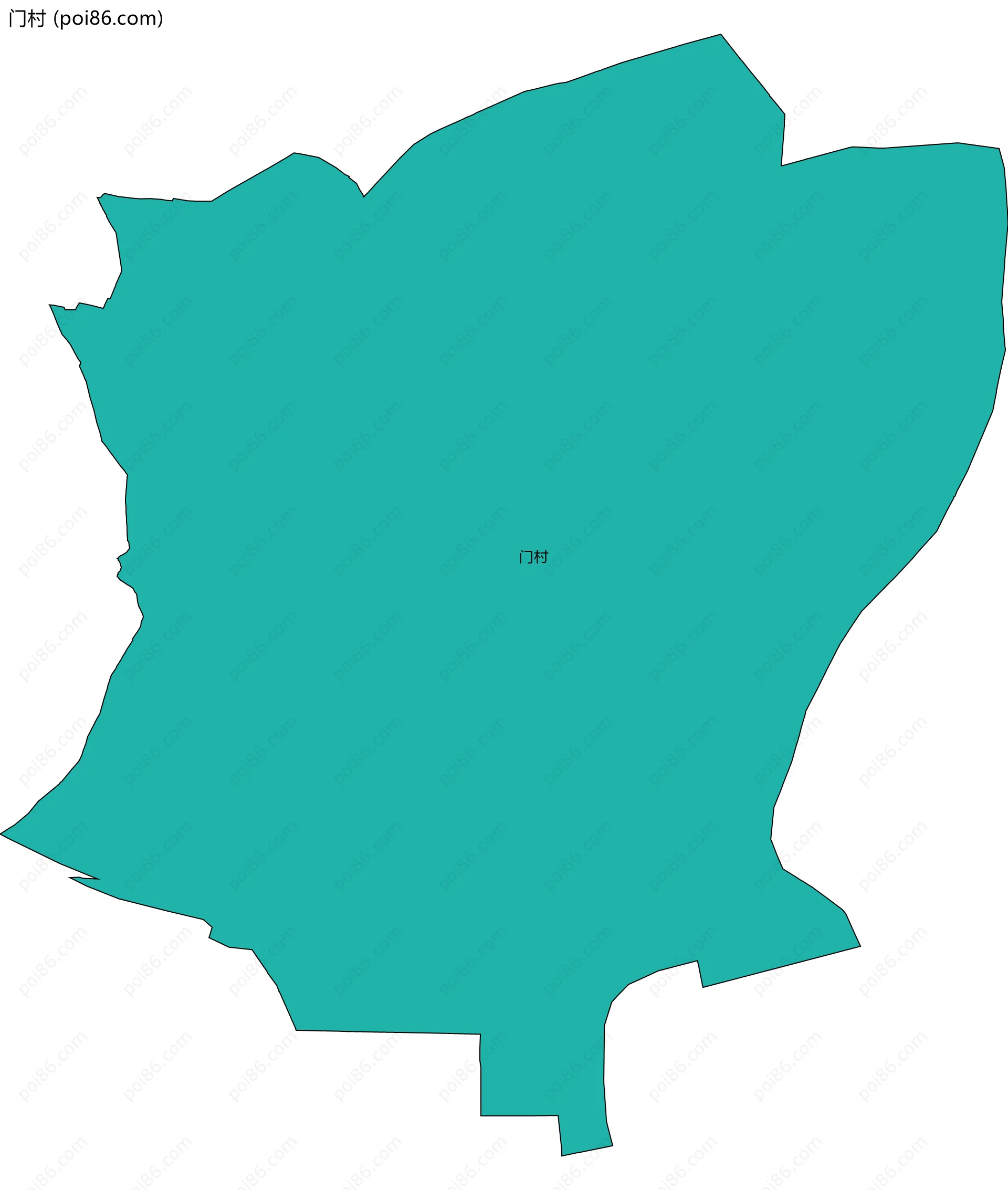 门村边界地图
