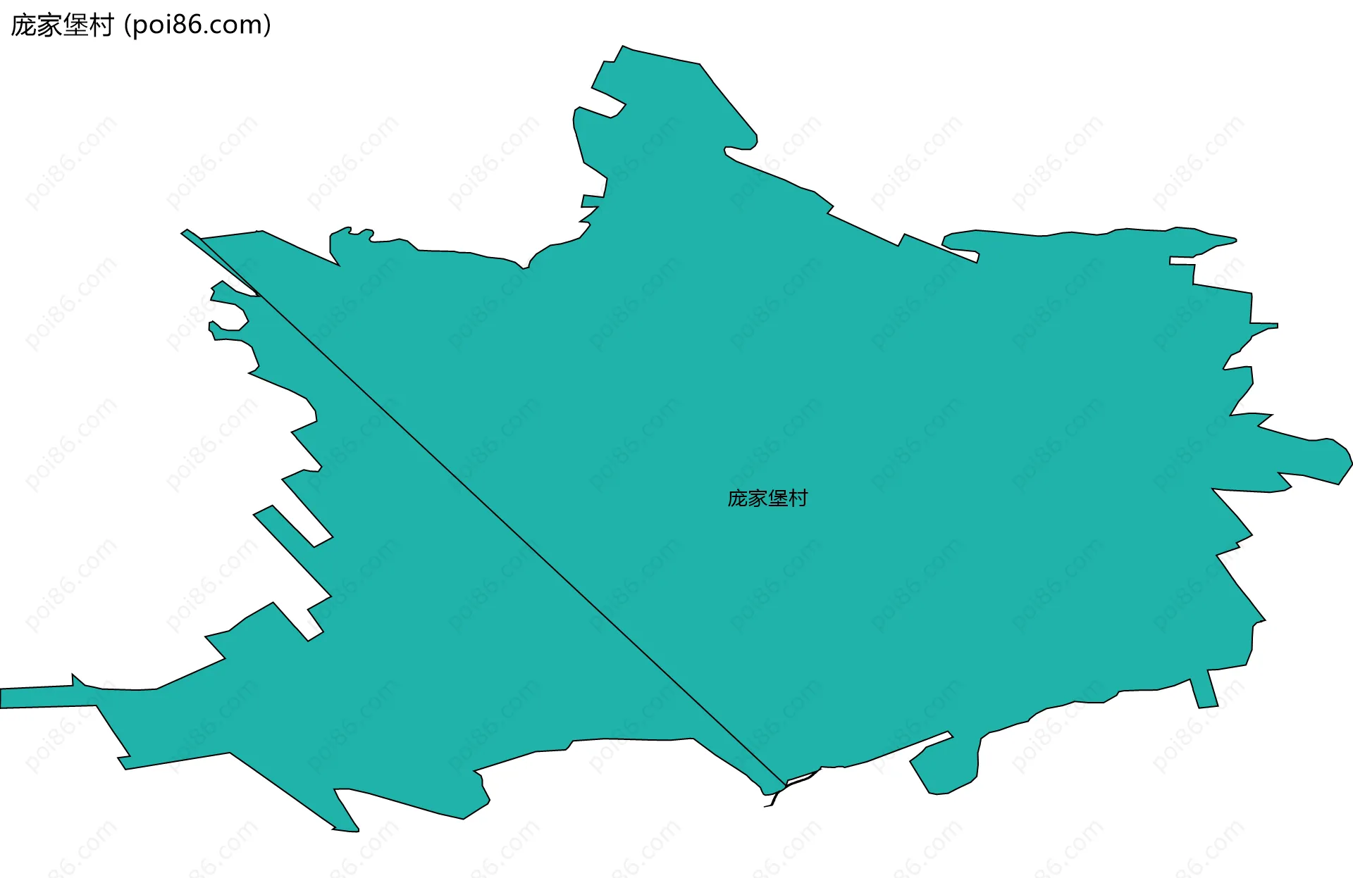 庞家堡村边界地图